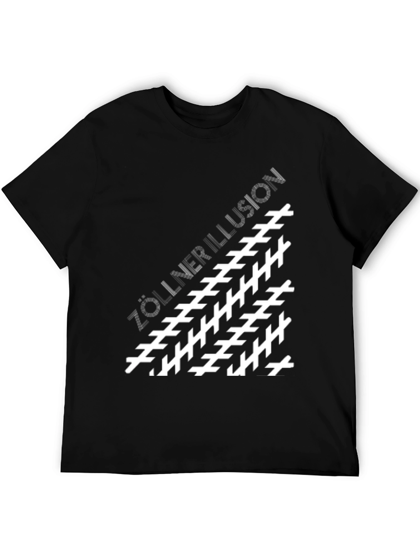 Zollner Illusion Black T-Shirt