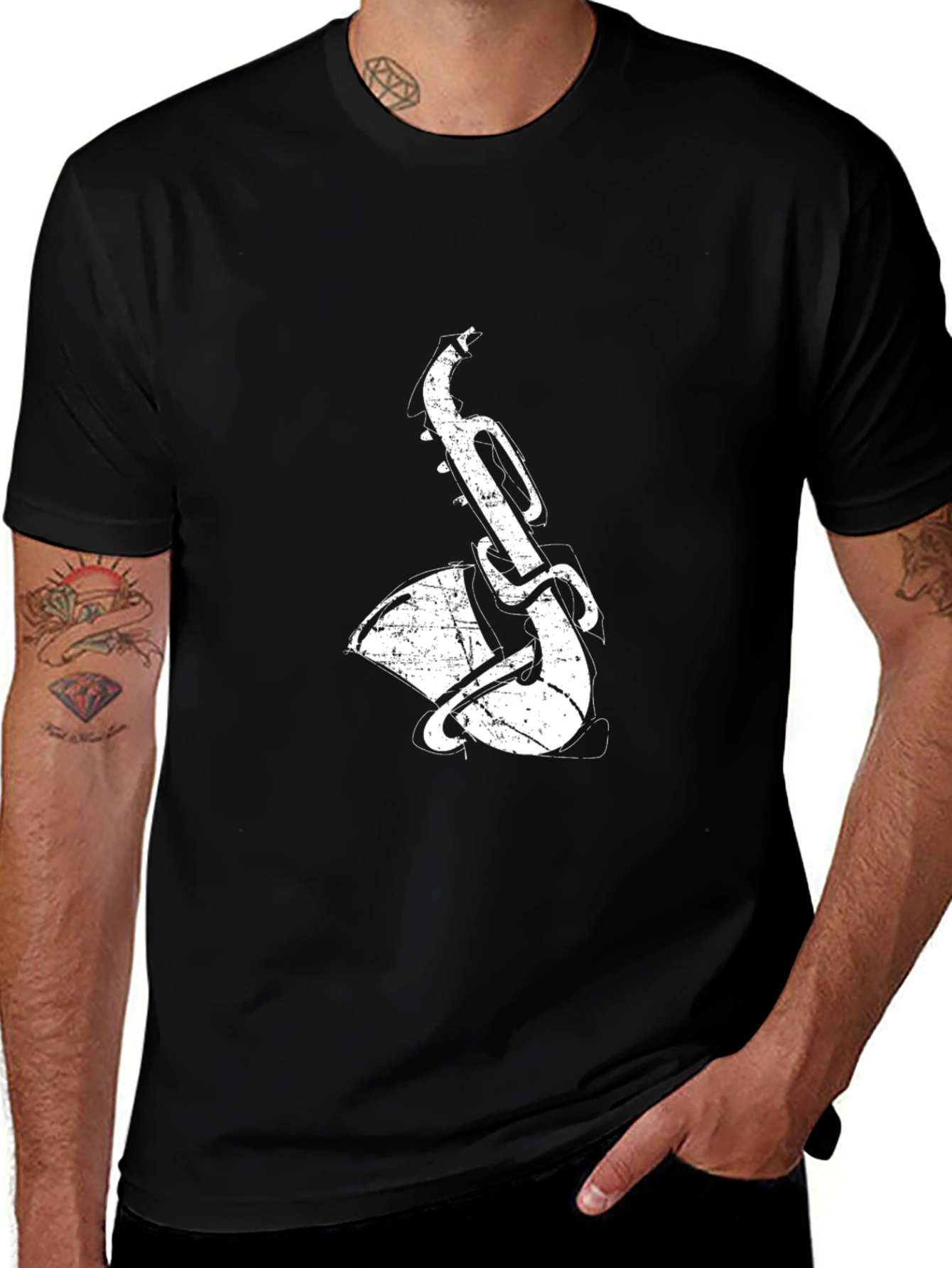 Saxophone Graphic Tee - Stylish Musician T-Shirt