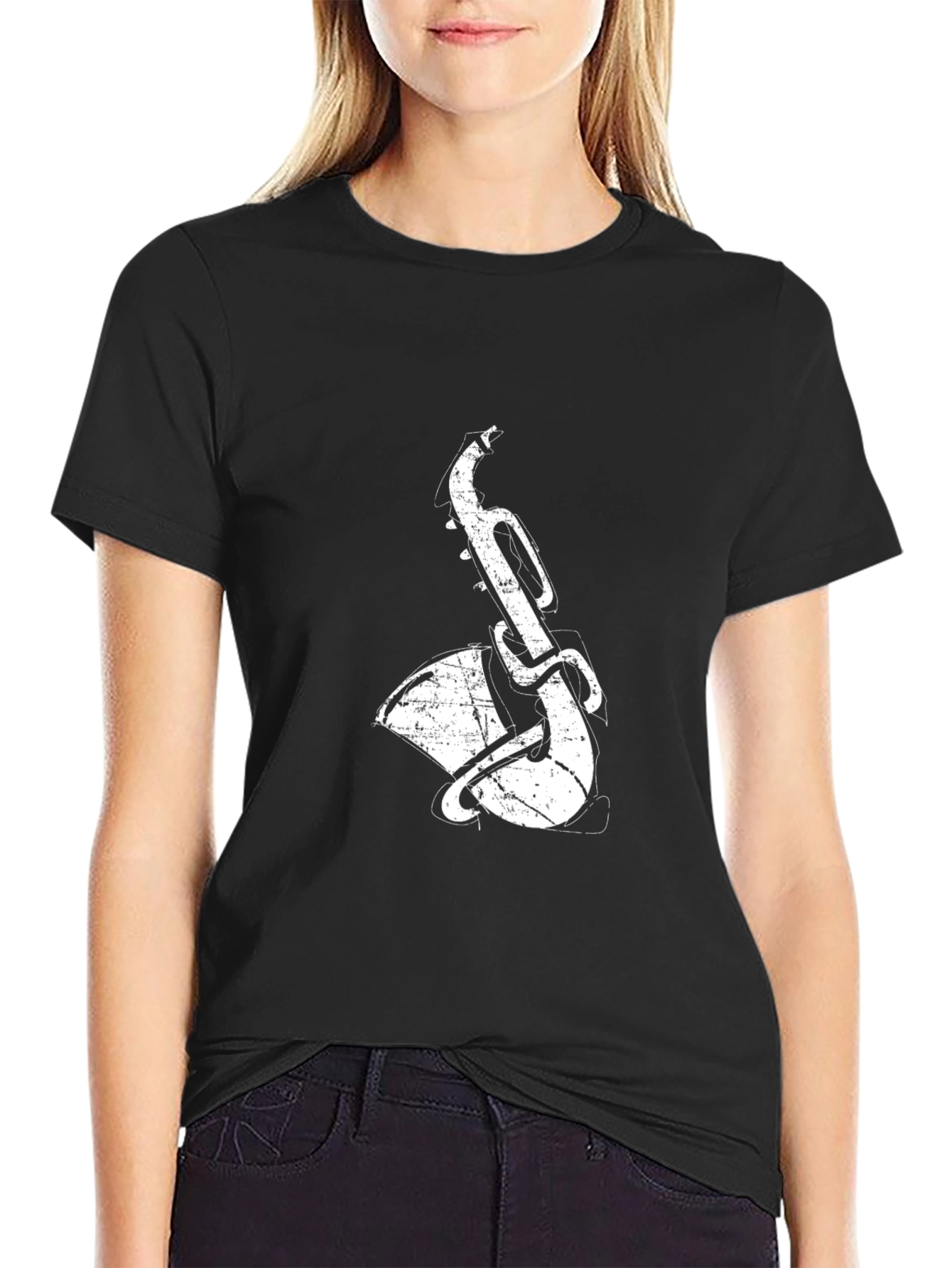 Saxophone Graphic Tee - Stylish Musician T-Shirt