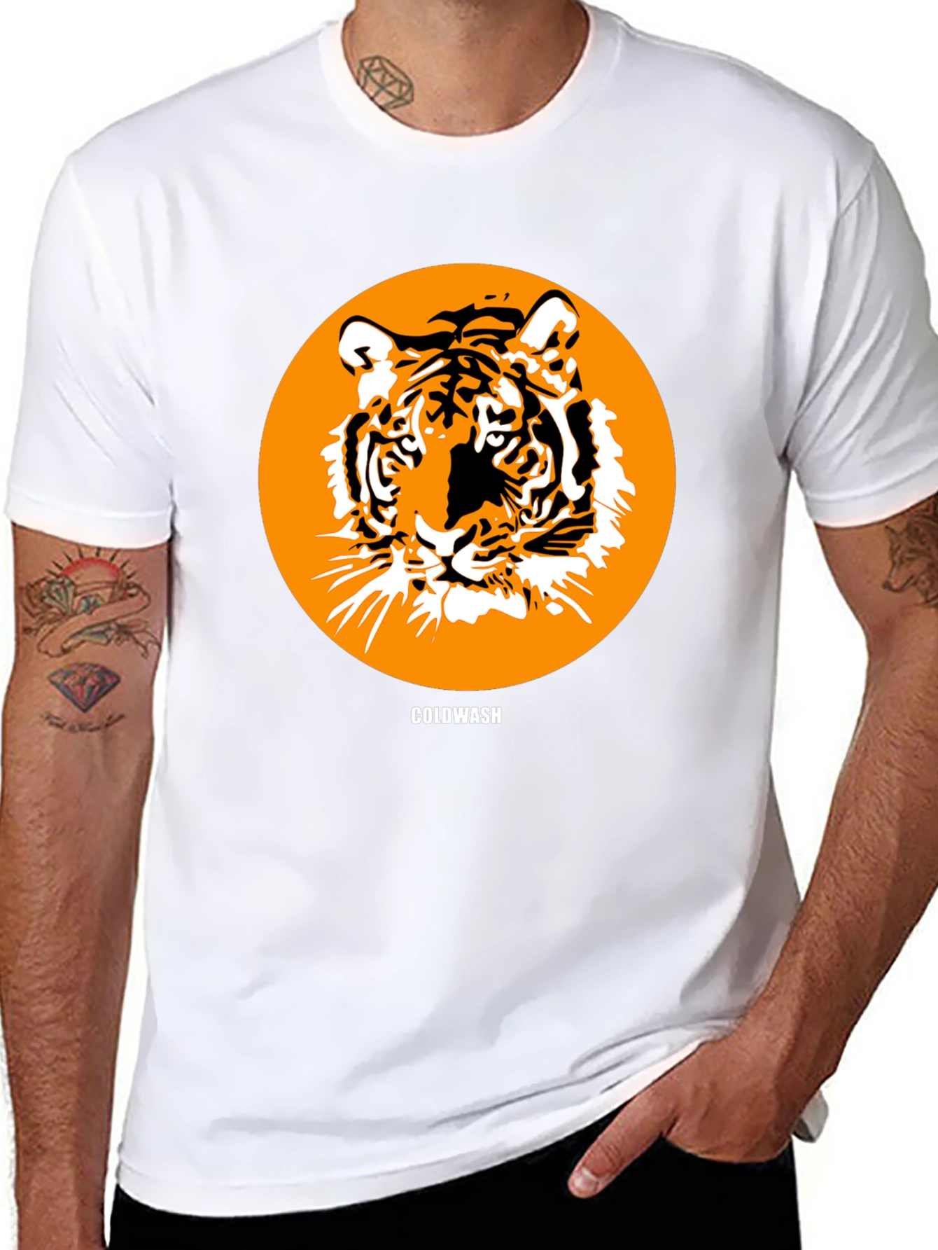 Tiger Circle Graphic Tee - Coldwash Design