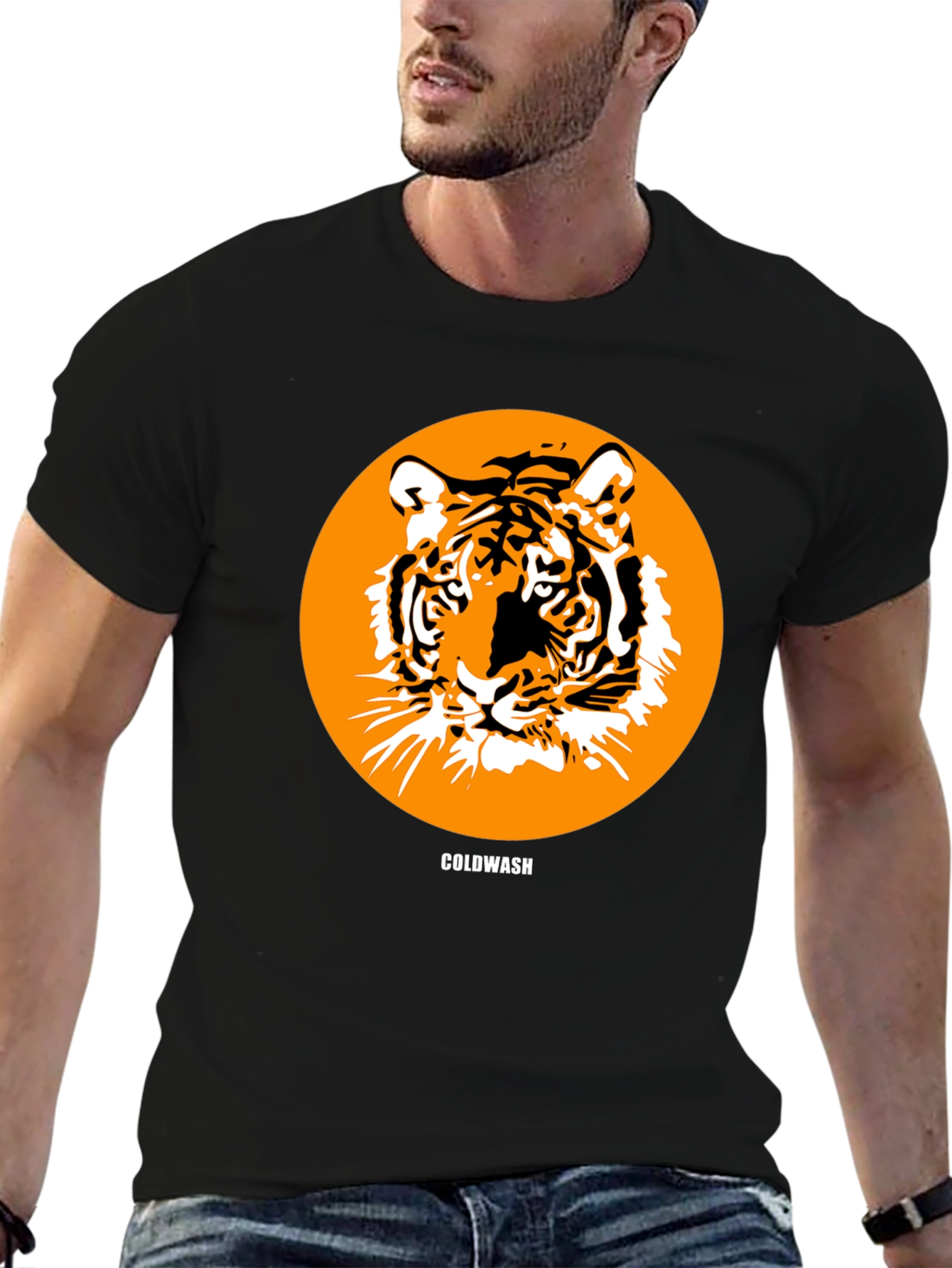 Tiger Circle Graphic Tee - Coldwash Design