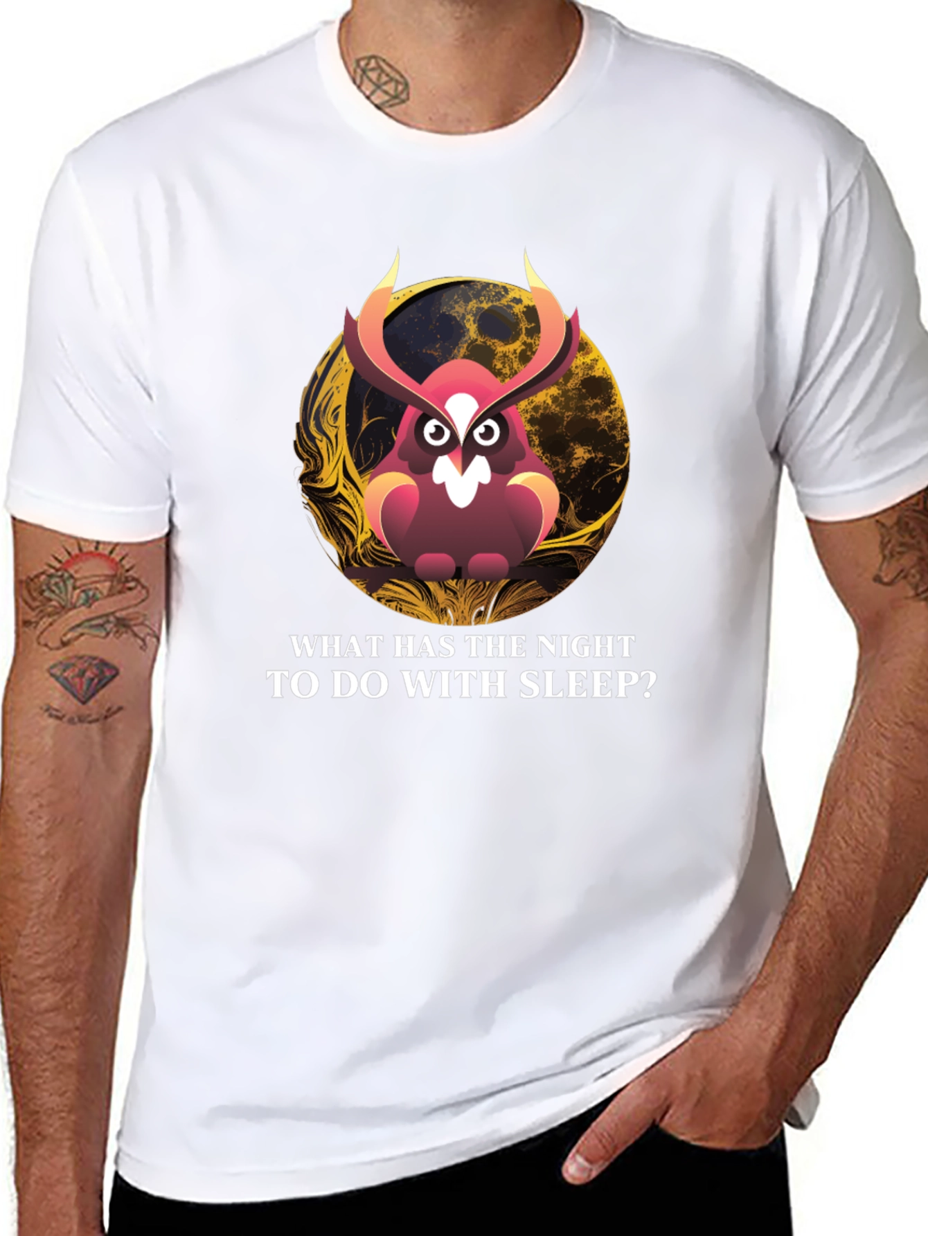 Owl & Moon Graphic T-Shirt: Night Wisdom