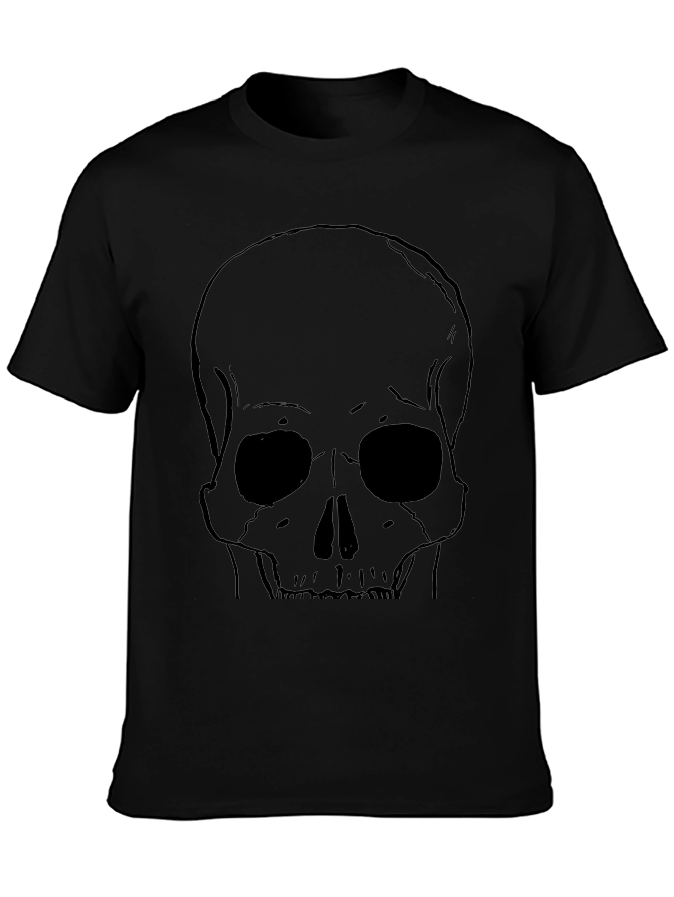 Black Skull Graphic Tee - Edgy Style