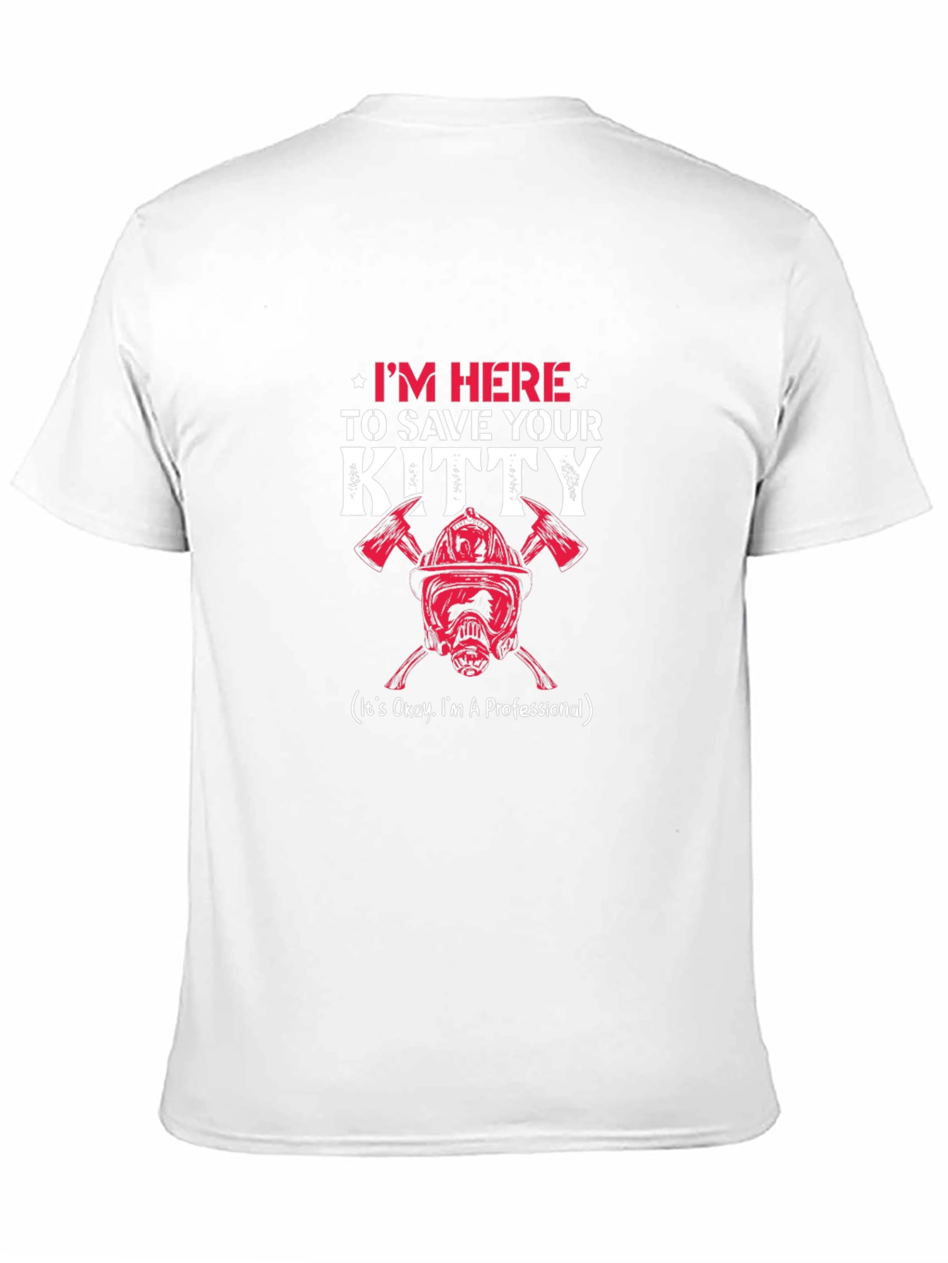 Firefighter Kitty Save T-Shirt - Heroic Graphic Tee
