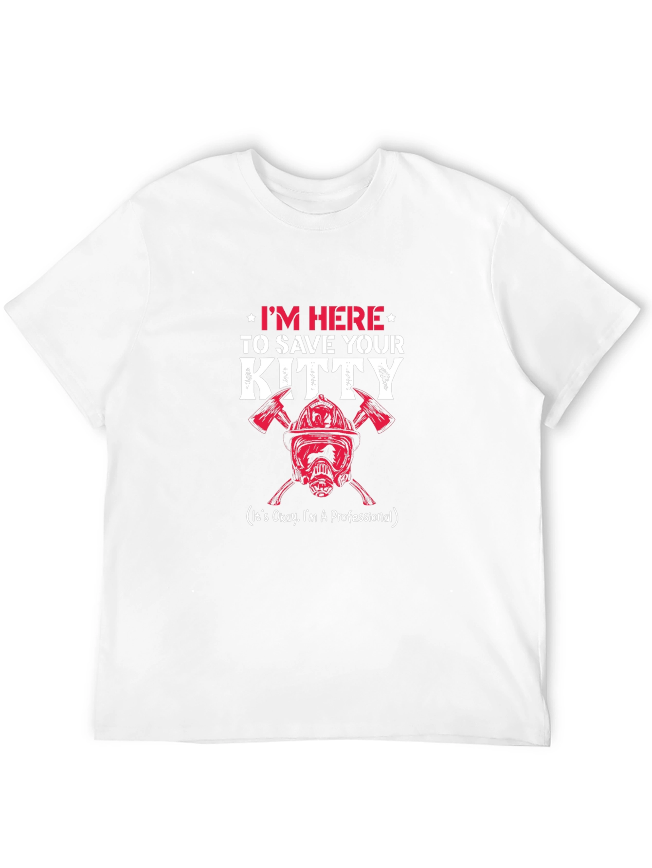 Firefighter Kitty Save T-Shirt - Heroic Graphic Tee