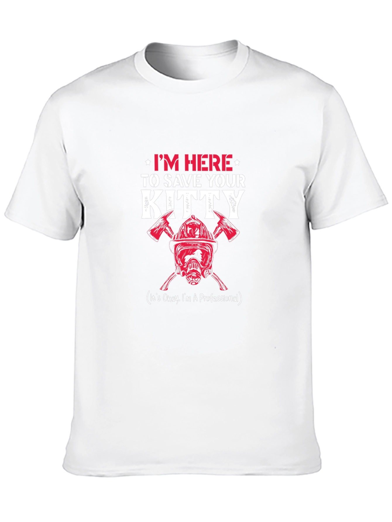 Firefighter Kitty Save T-Shirt - Heroic Graphic Tee