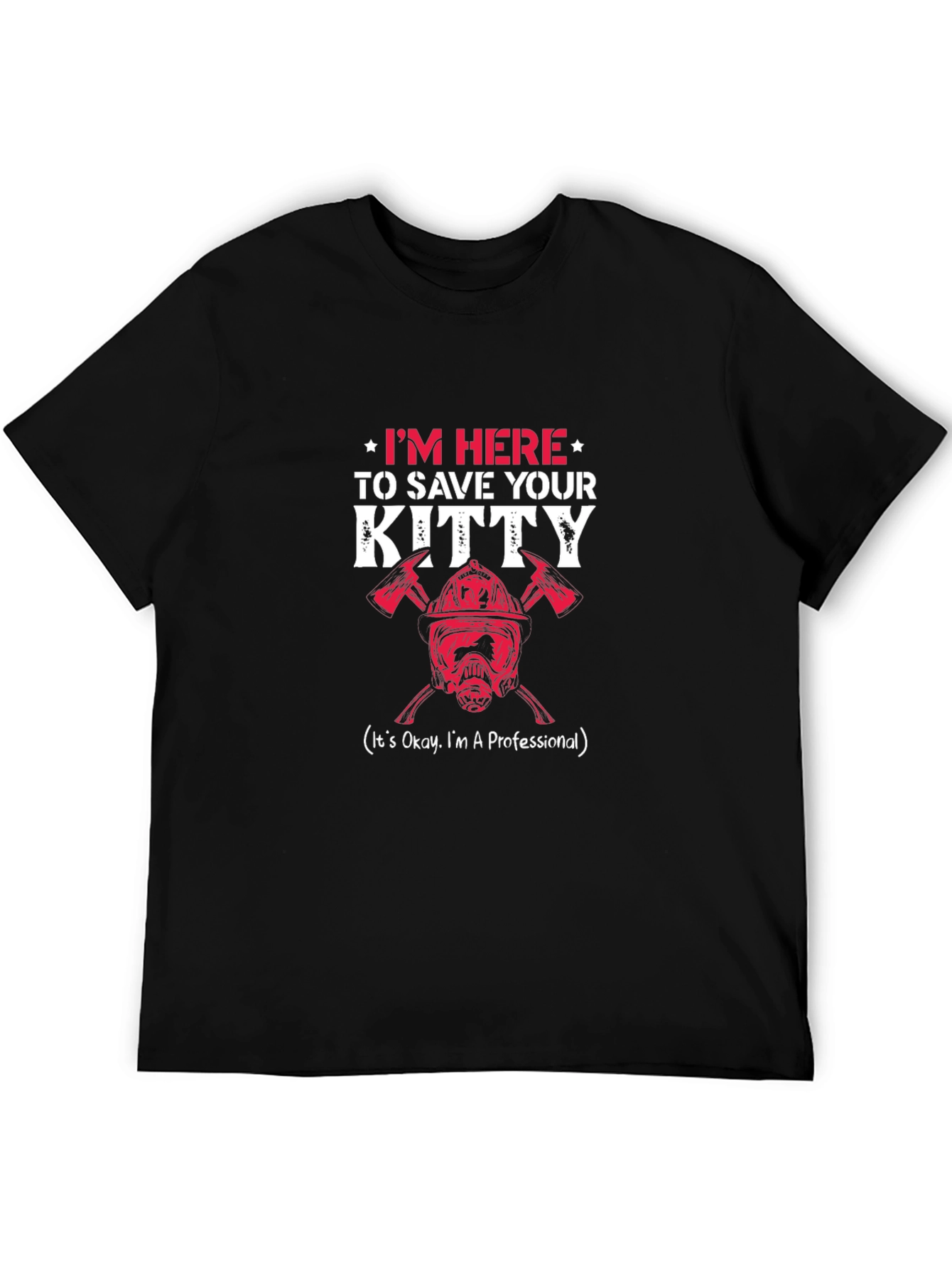 Firefighter Kitty Save T-Shirt - Heroic Graphic Tee