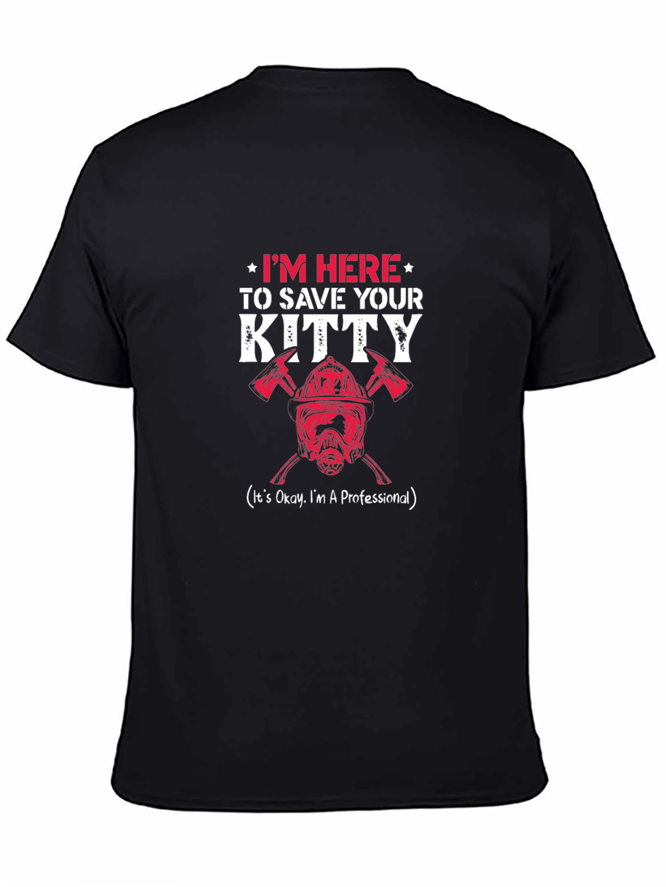 Firefighter Kitty Save T-Shirt - Heroic Graphic Tee