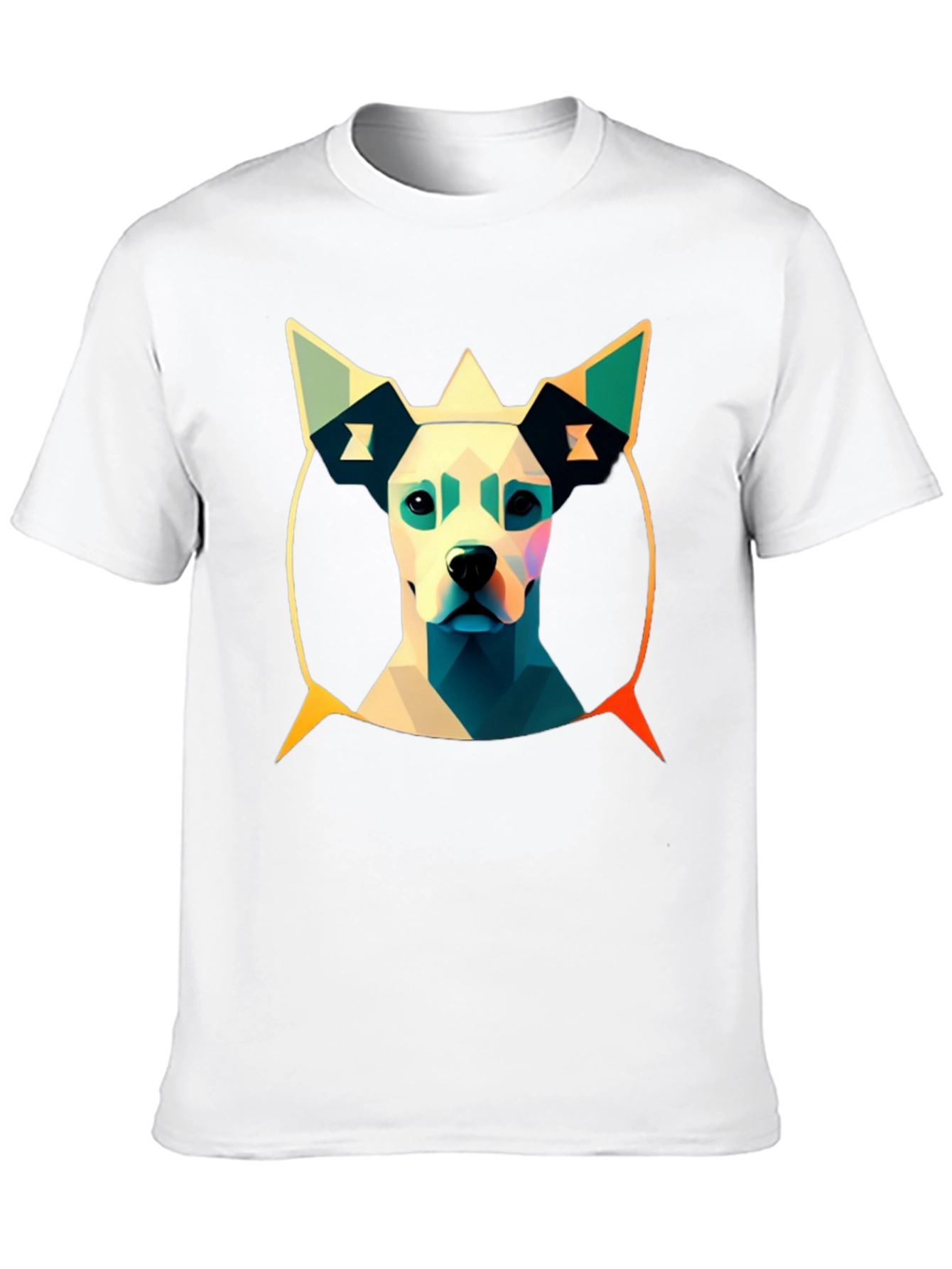 Abstract Dog Graphic Tee - Modern Art T-Shirt