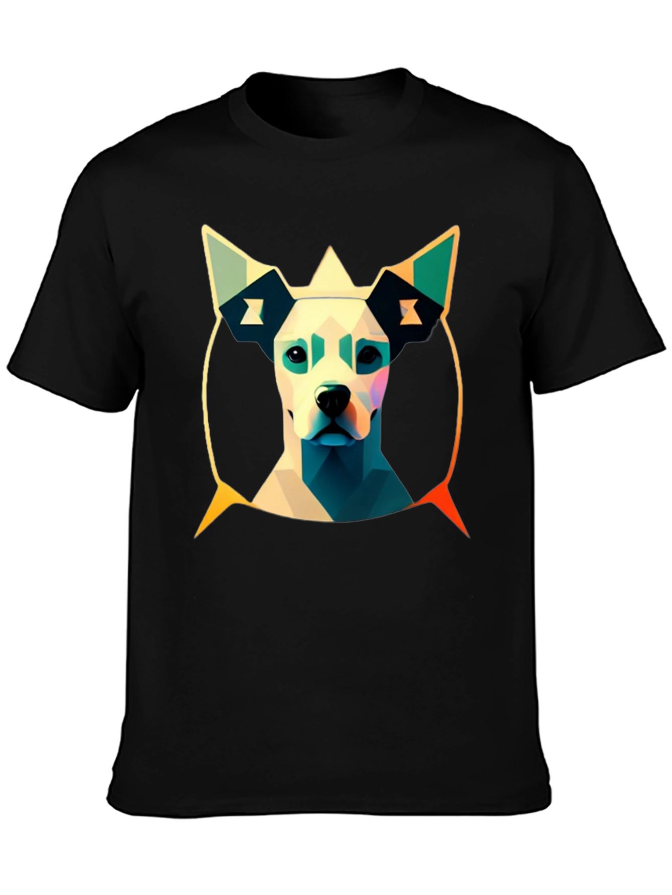 Abstract Dog Graphic Tee - Modern Art T-Shirt