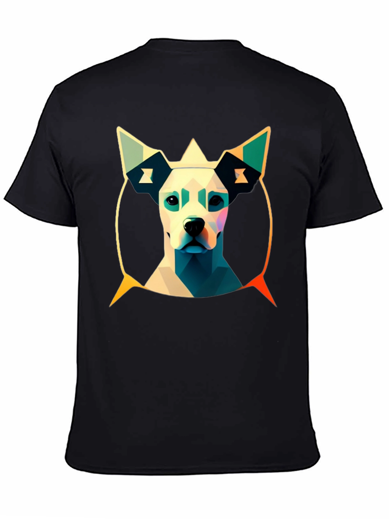 Abstract Dog Graphic Tee - Modern Art T-Shirt