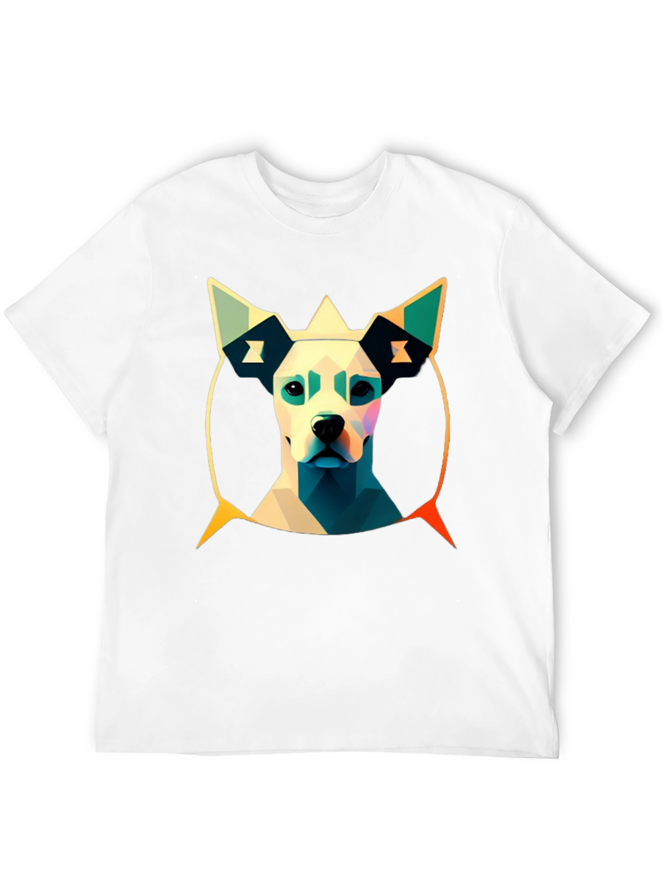 Abstract Dog Graphic Tee - Modern Art T-Shirt