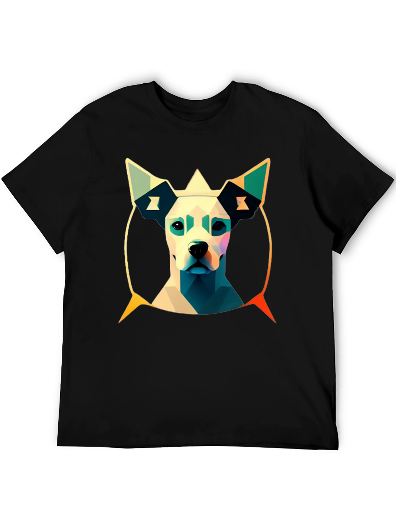 Abstract Dog Graphic Tee - Modern Art T-Shirt
