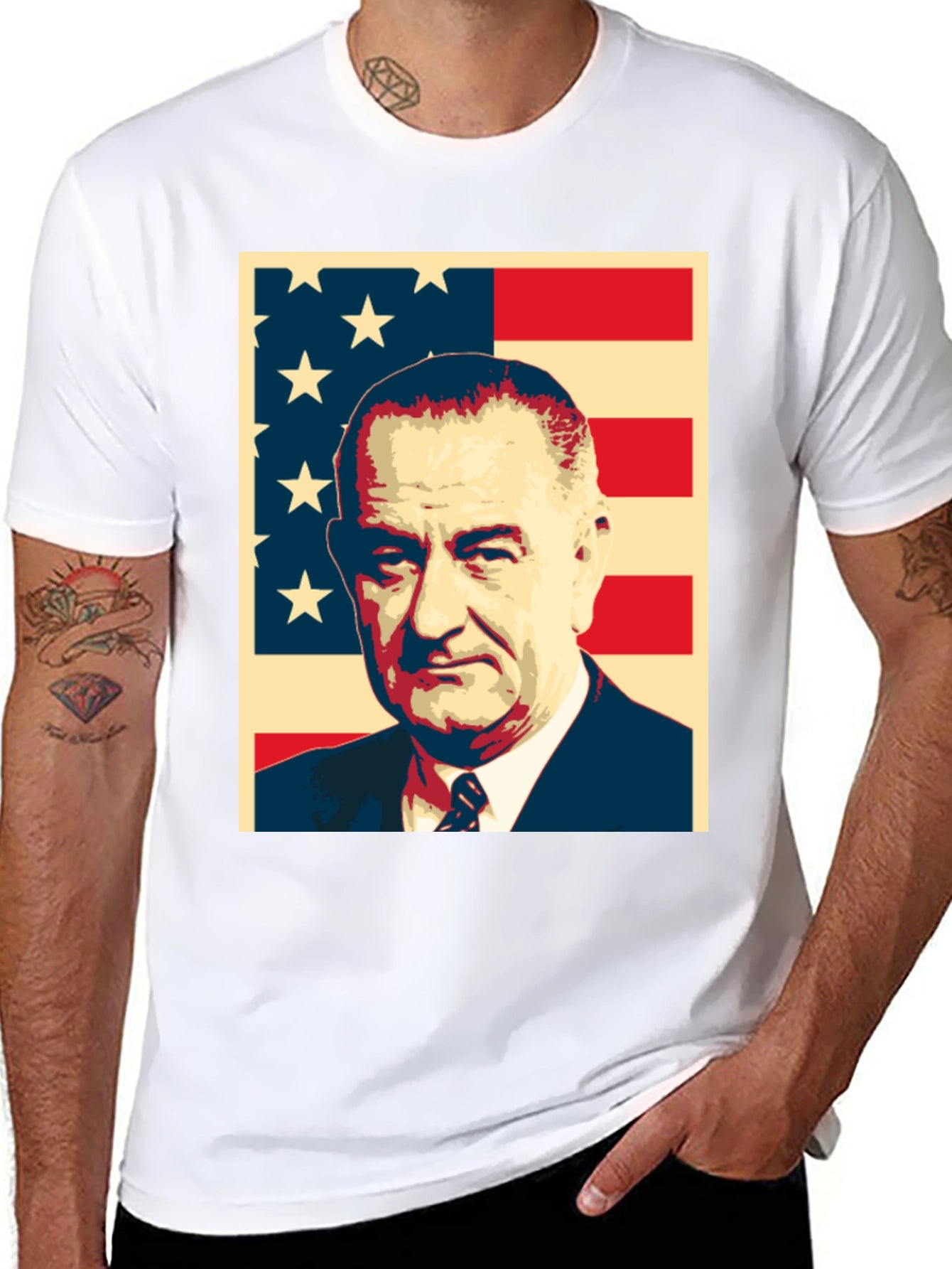 LBJ American Flag T-Shirt