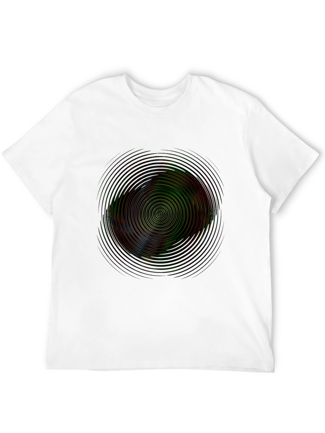 Vibrant Circle Graphic Tee - Mens Black T-Shirt