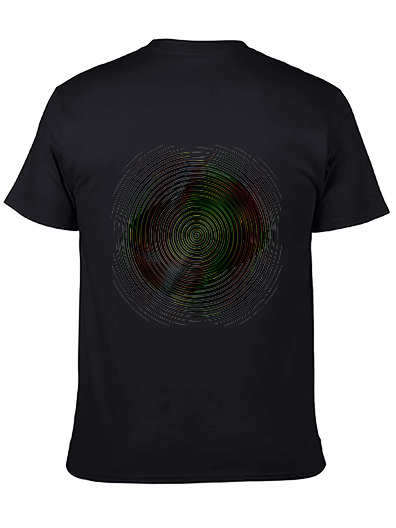 Vibrant Circle Graphic Tee - Mens Black T-Shirt