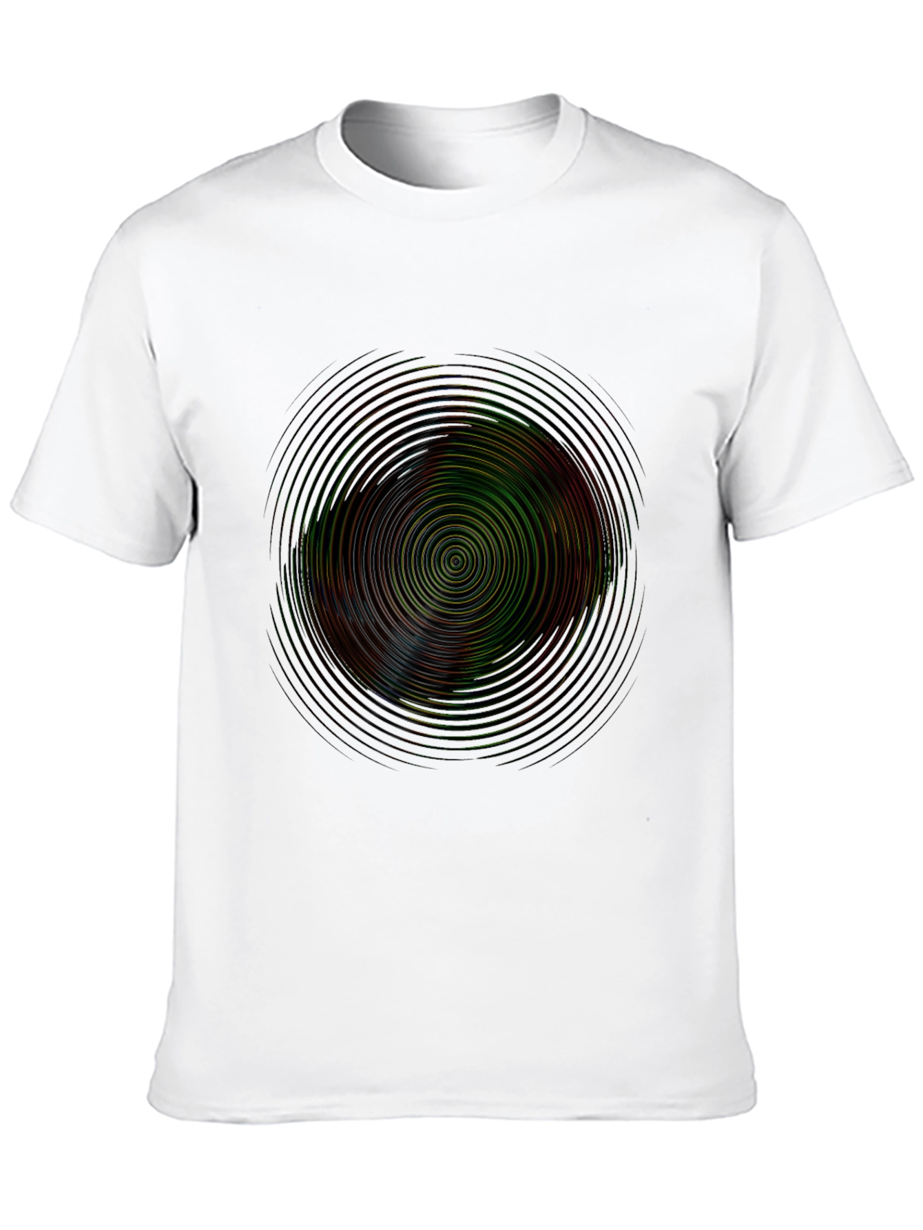 Vibrant Circle Graphic Tee - Mens Black T-Shirt