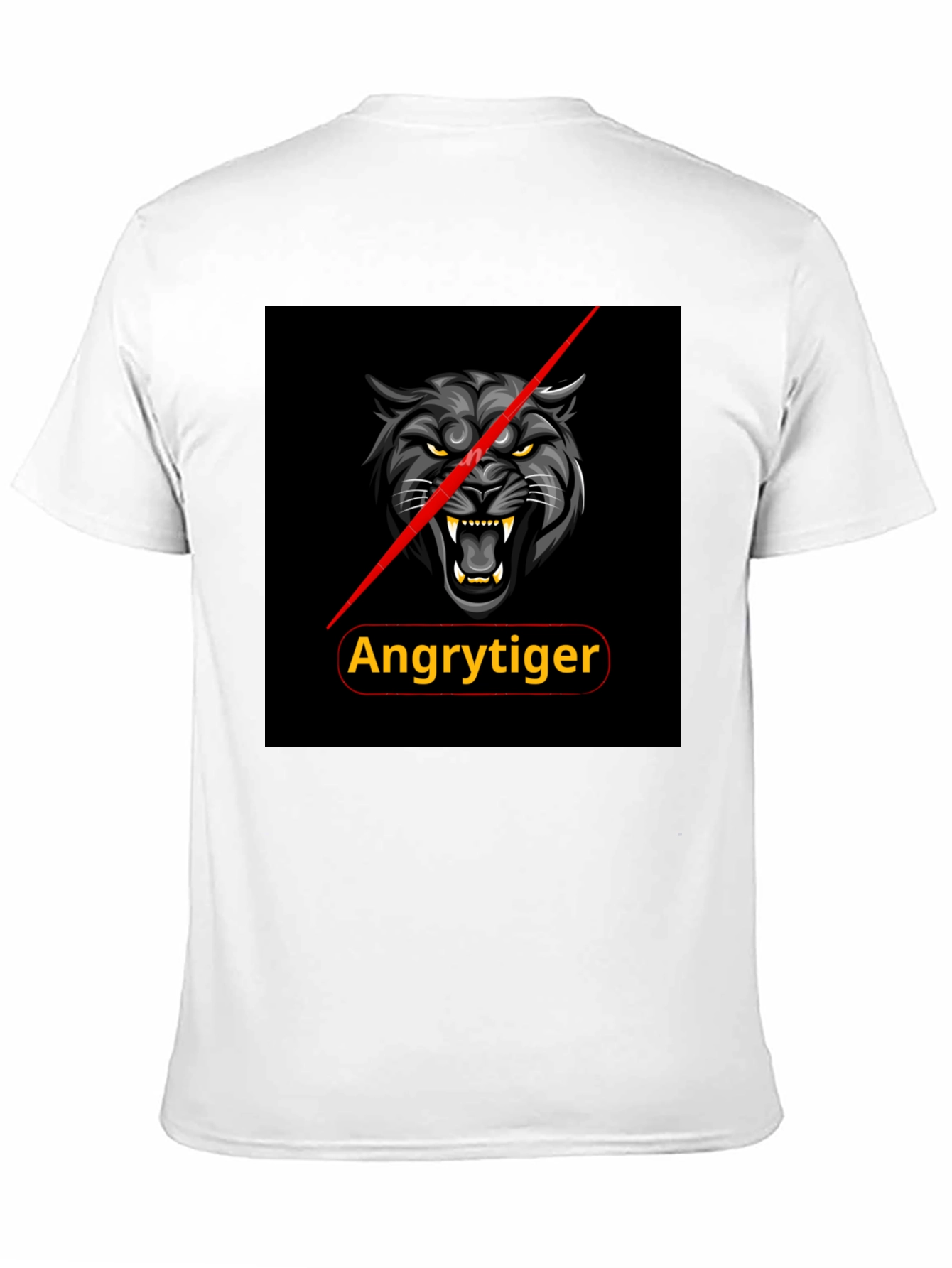 Angry Tiger Graphic Tee - Black Cotton T-Shirt
