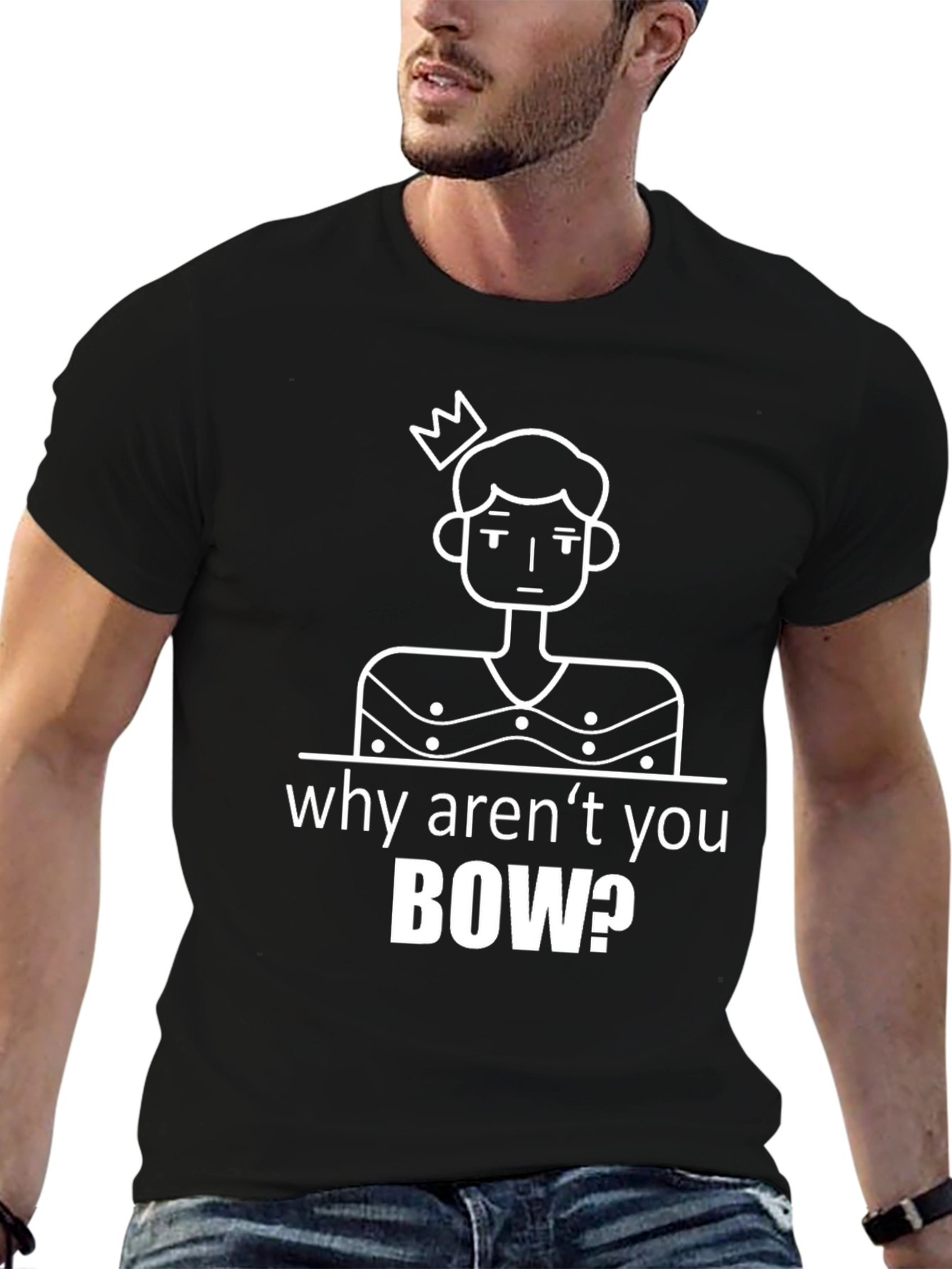 Why Arent You Bow T-Shirt - Black Graphic Tee