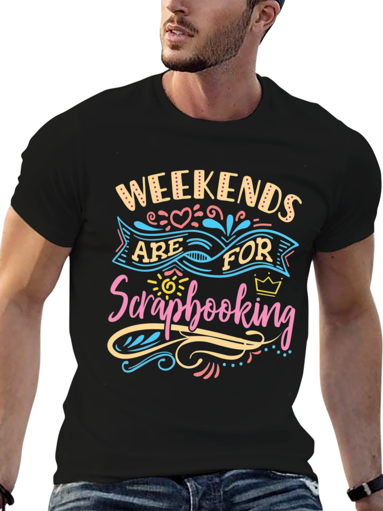 Weekends are for Scrapbooking Black Tee