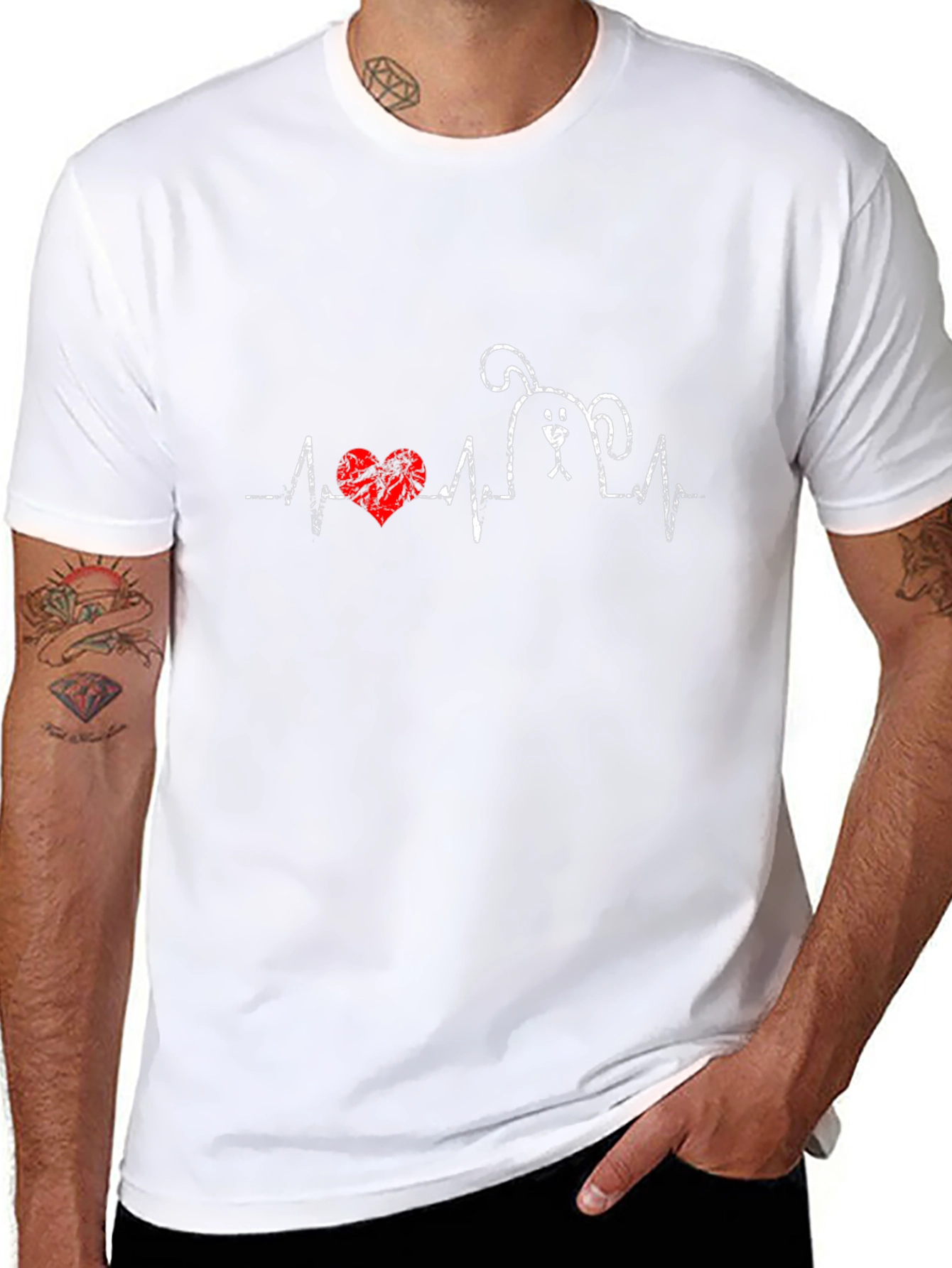 Bunny Heartbeat Graphic T-Shirt