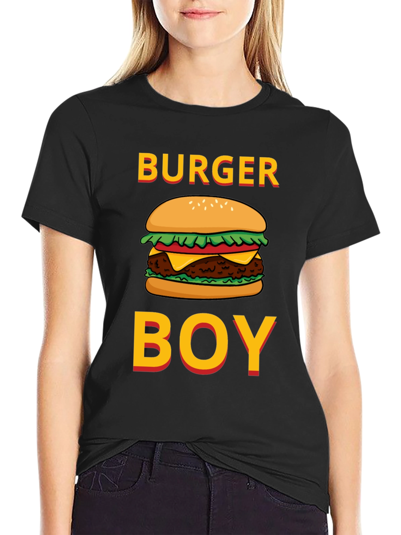 Burger Boy Graphic Tee - Foodie Humor T-Shirt