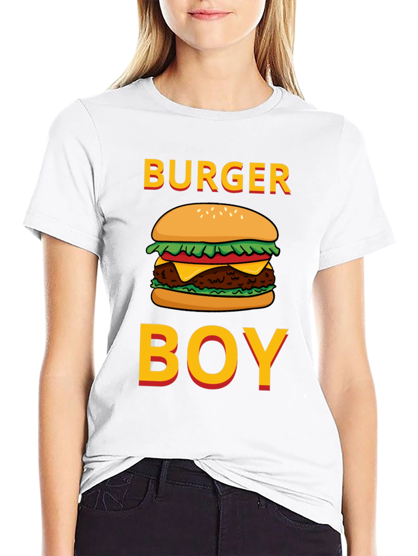 Burger Boy Graphic Tee - Foodie Humor T-Shirt