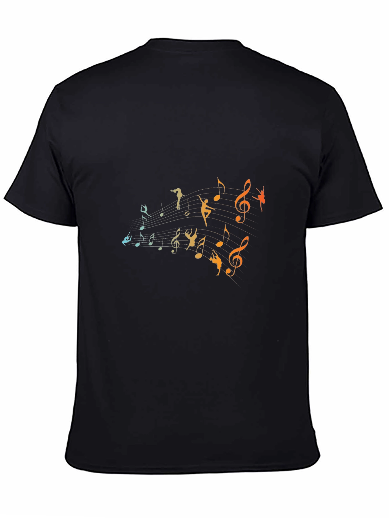 Musical Dancer Graphic Black T-Shirt