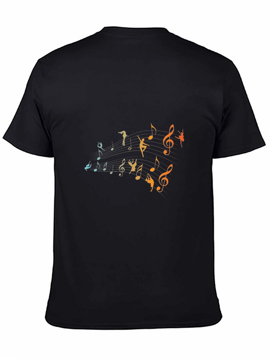 Musical Dancer Graphic Black T-Shirt