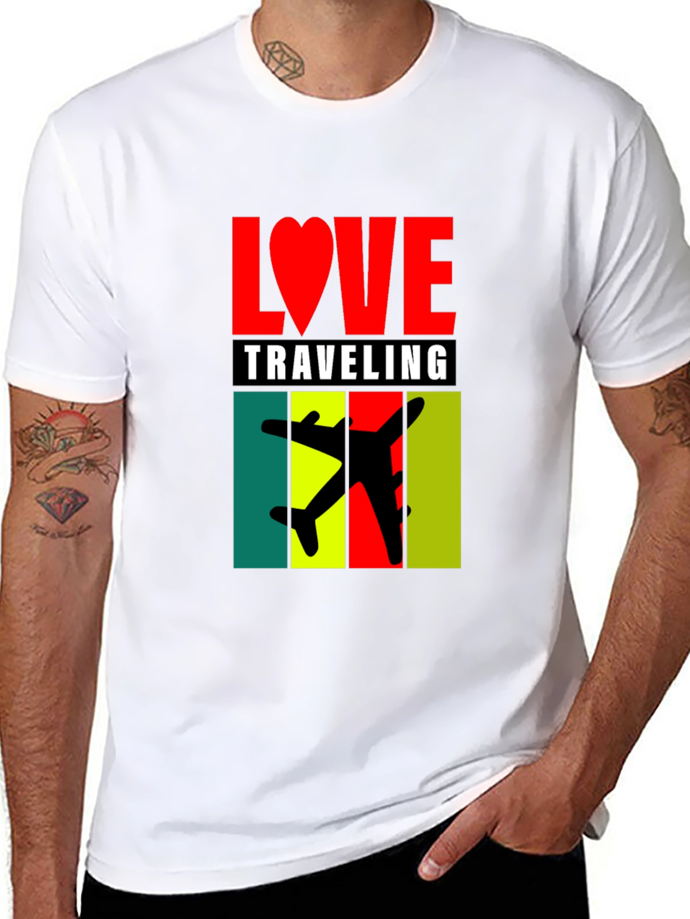 Love Traveling Graphic Tee - Black Unisex T-Shirt