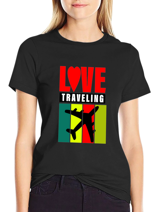Love Traveling Graphic Tee - Black Unisex T-Shirt