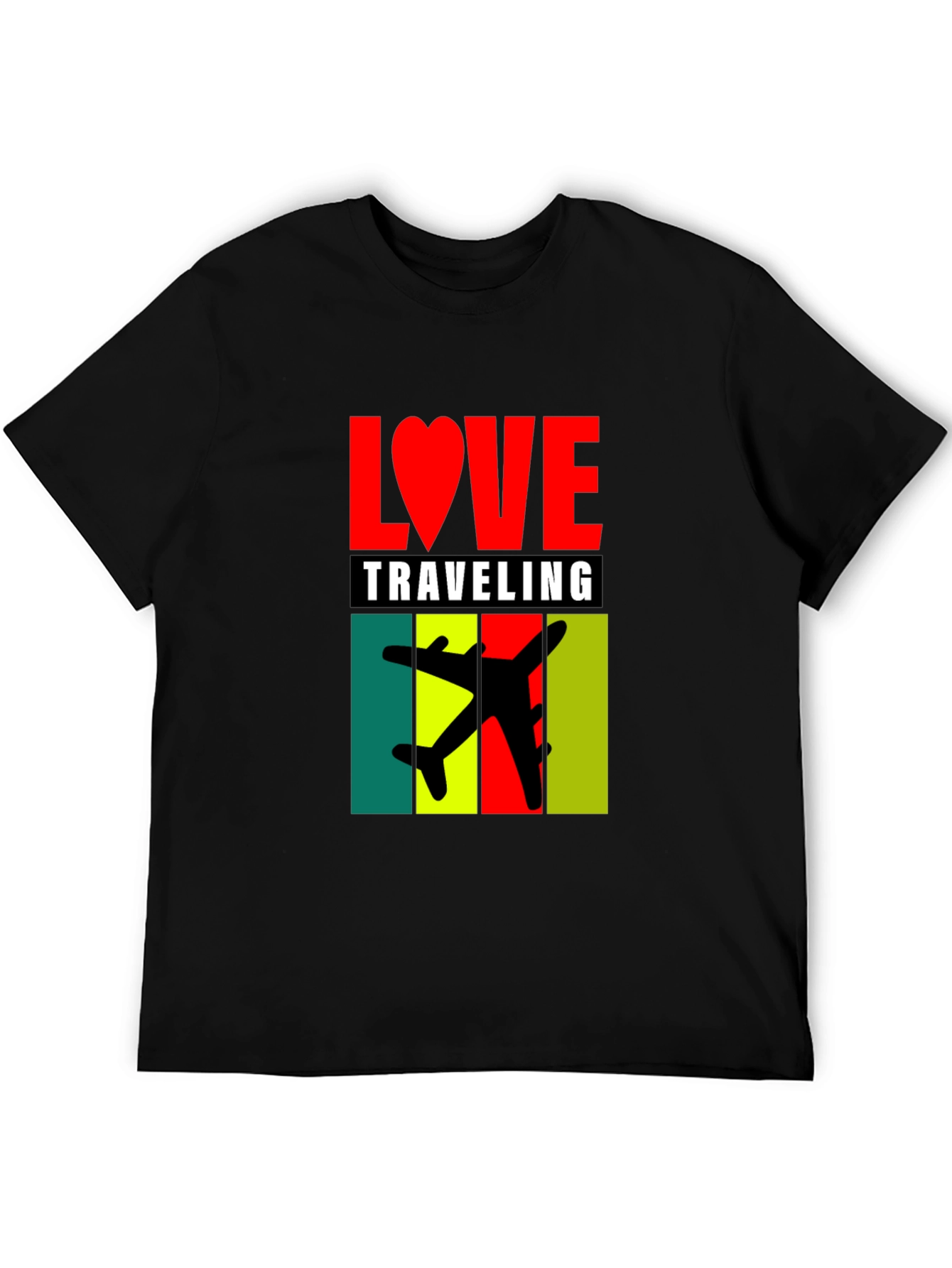 Love Traveling Graphic Tee - Black Unisex T-Shirt