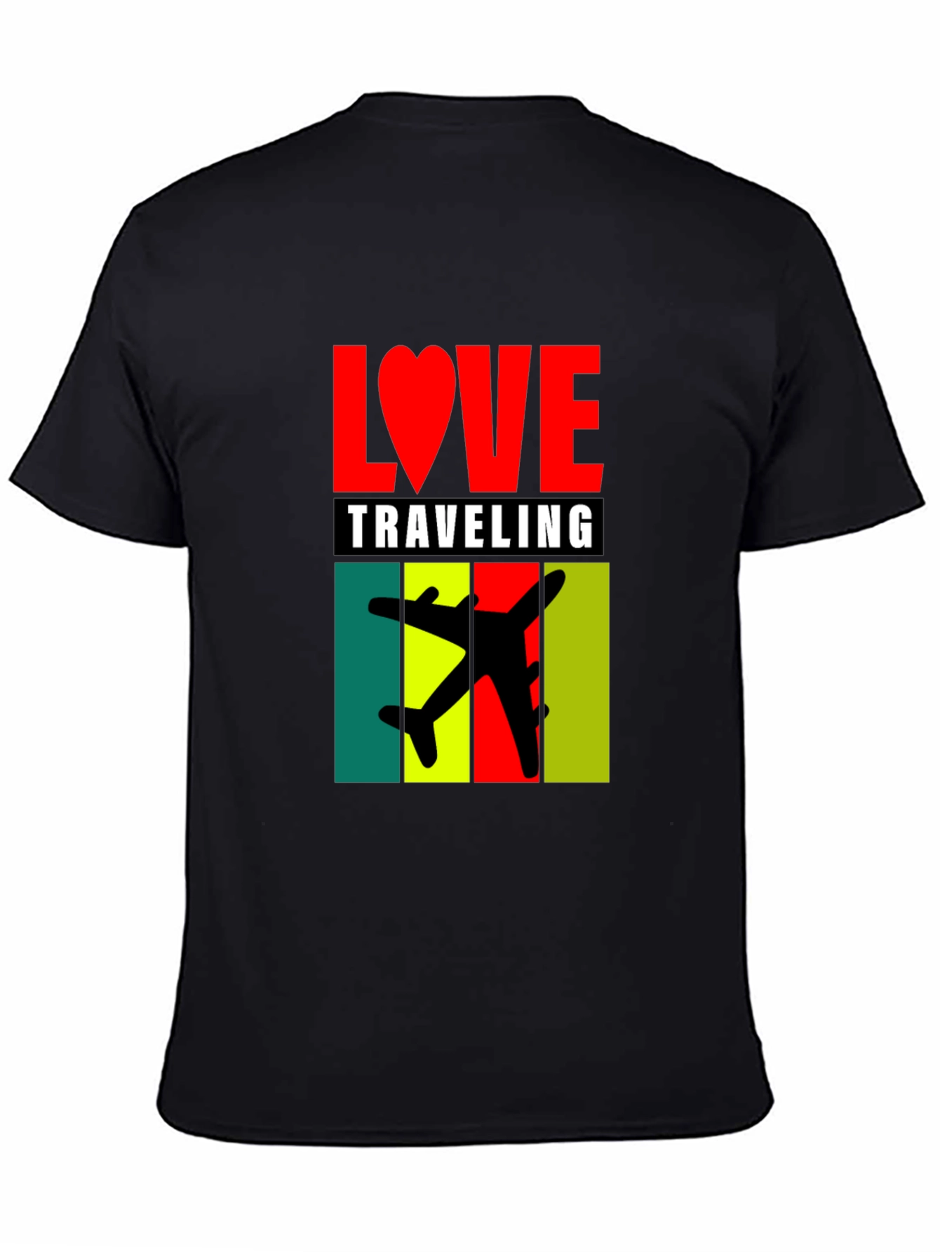 Love Traveling Graphic Tee - Black Unisex T-Shirt