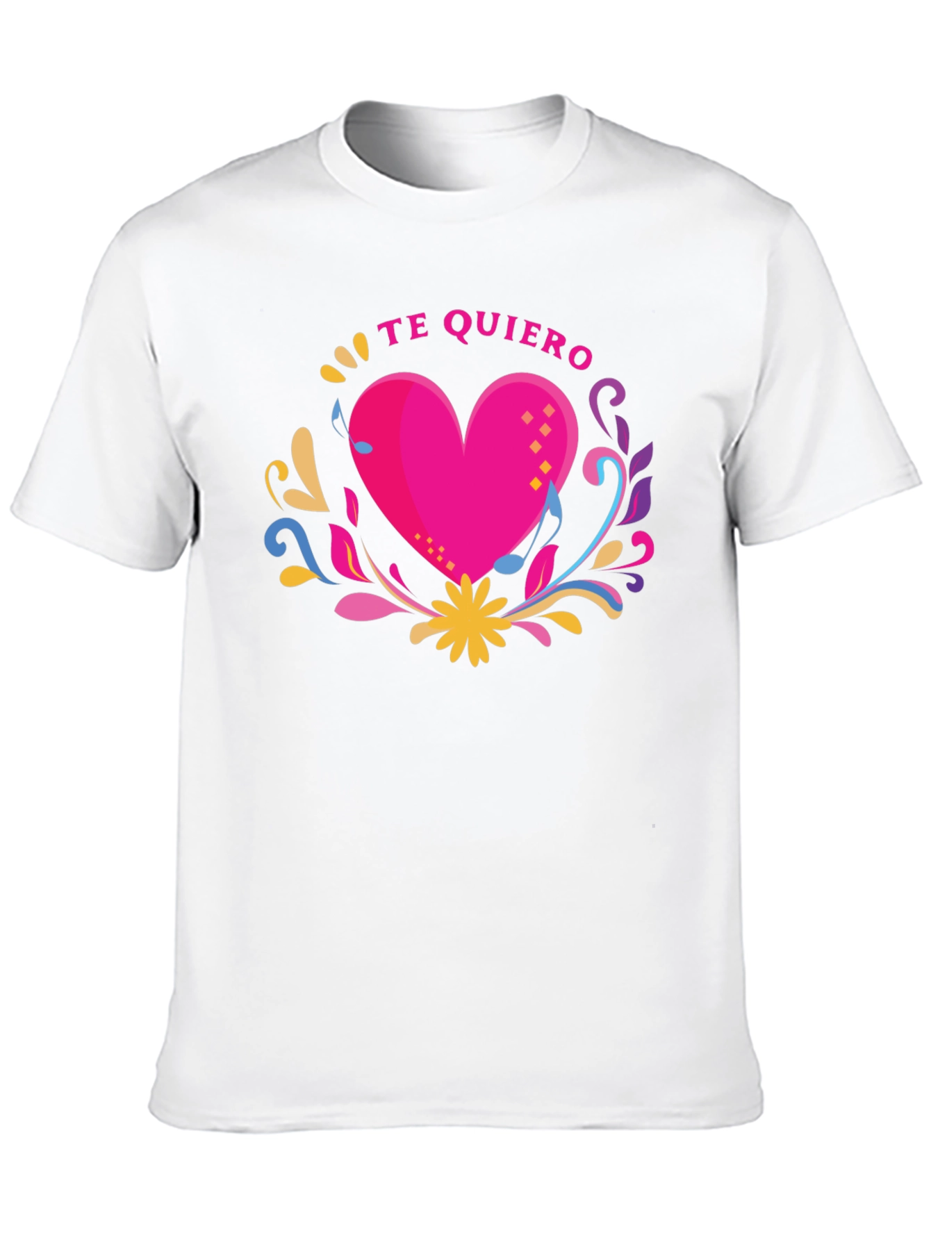 Te Quiero Heart Graphic Black T-Shirt