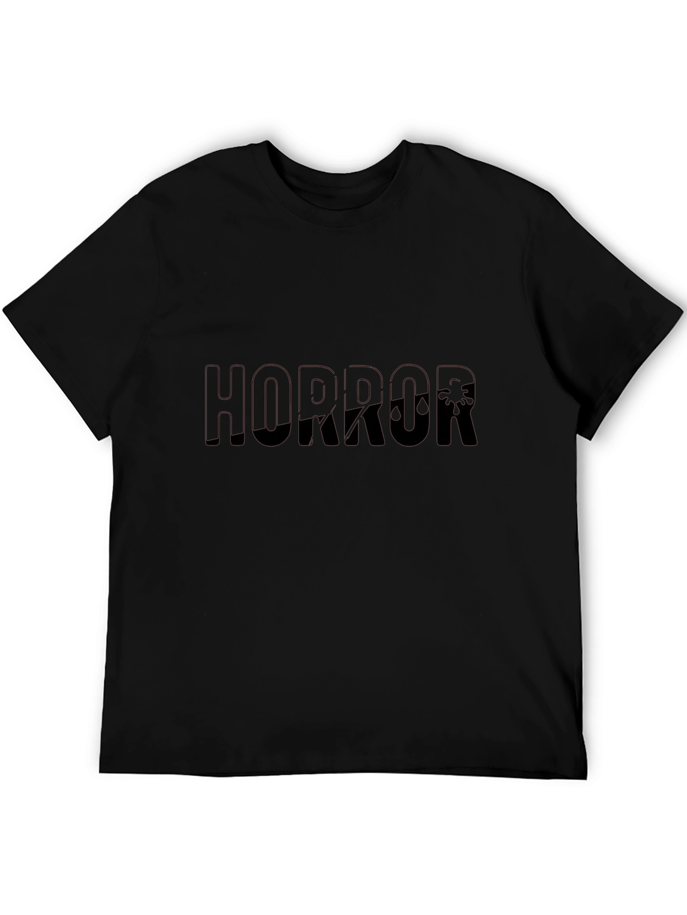 Horror Graphic Print Black Tee