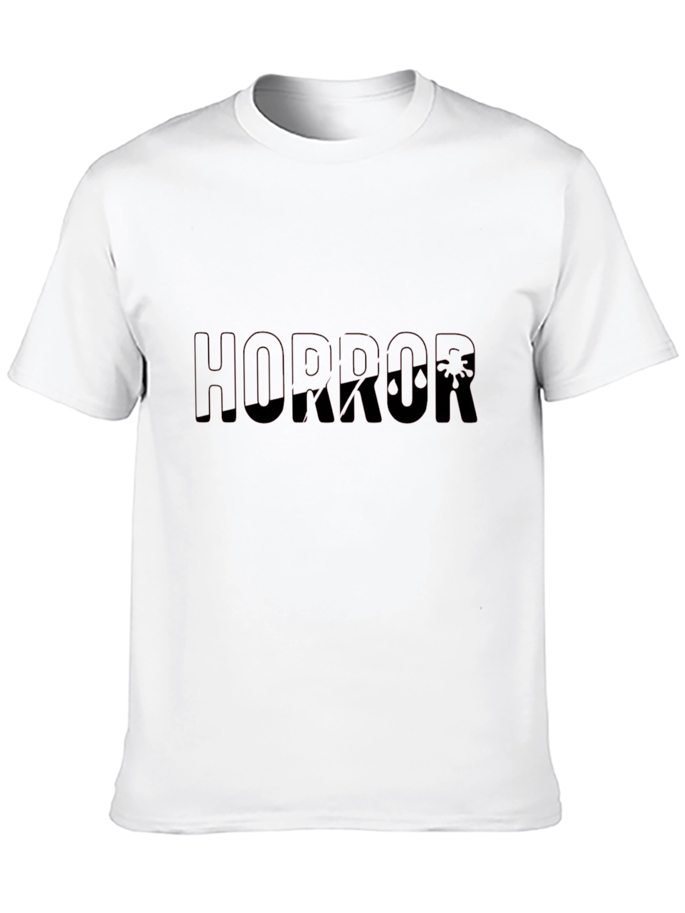 Horror Graphic Print Black Tee