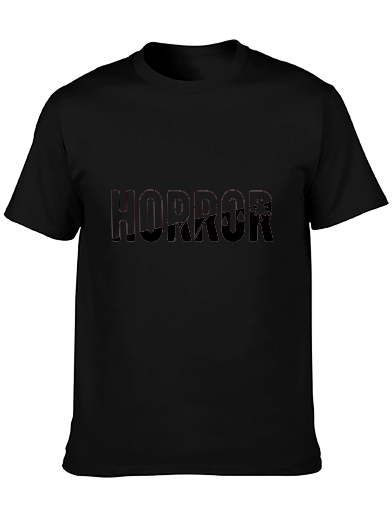 Horror Graphic Print Black Tee