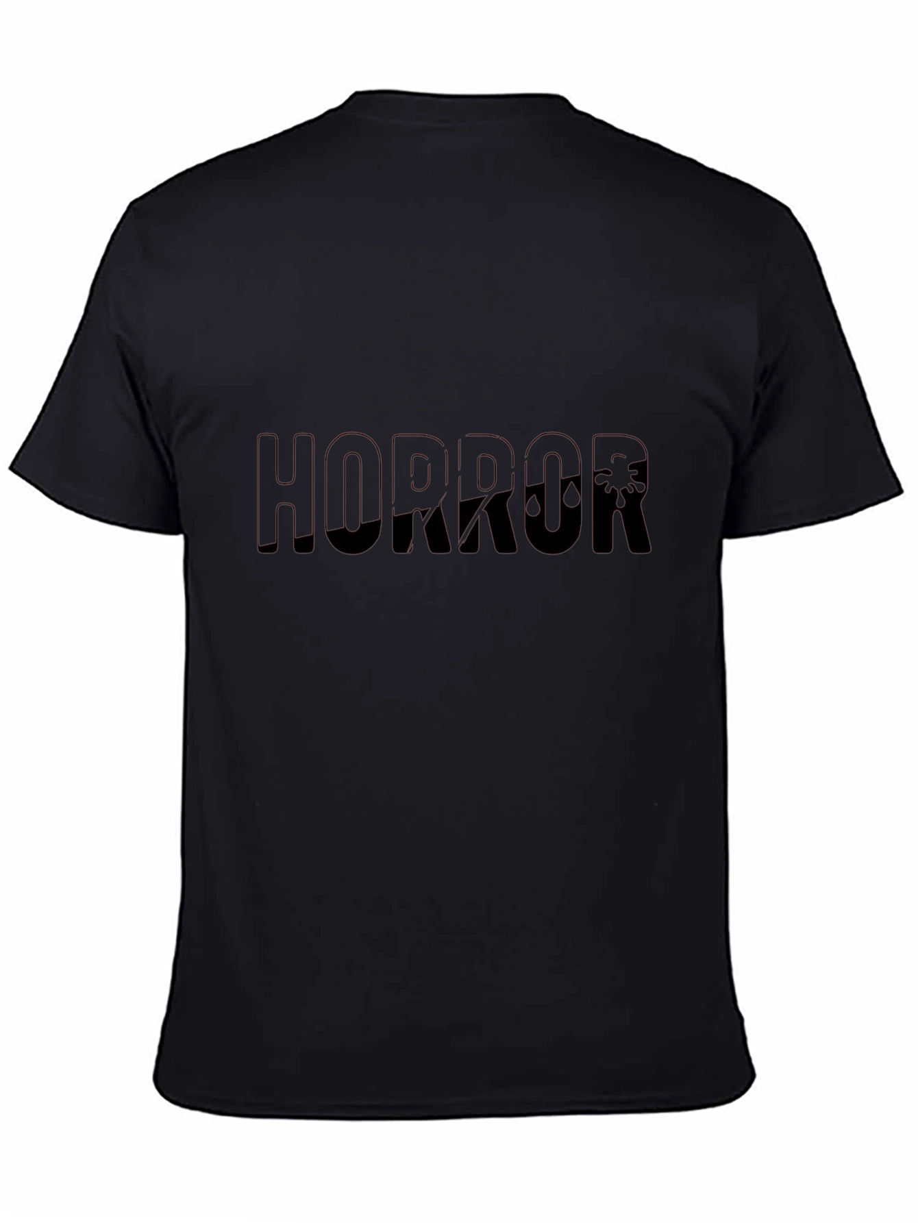 Horror Graphic Print Black Tee