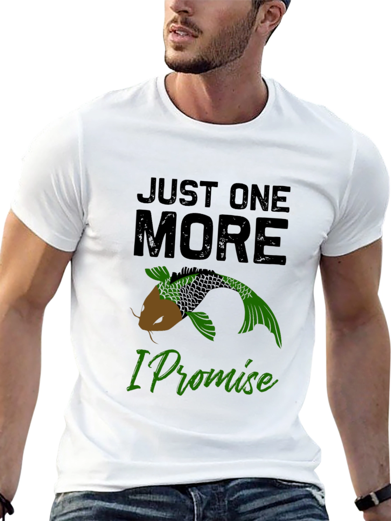 Just One More Koi Fish Black T-Shirt