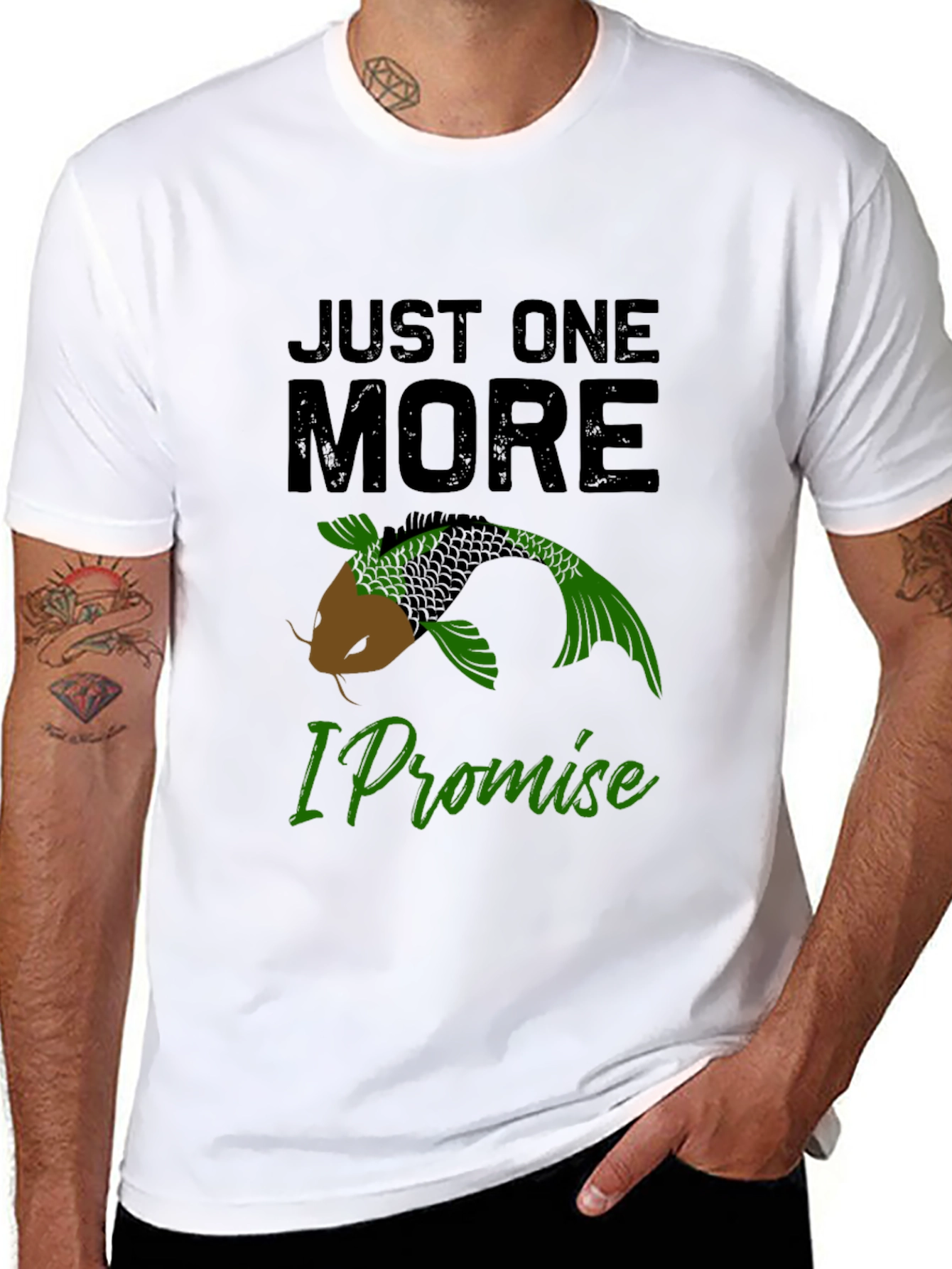 Just One More Koi Fish Black T-Shirt