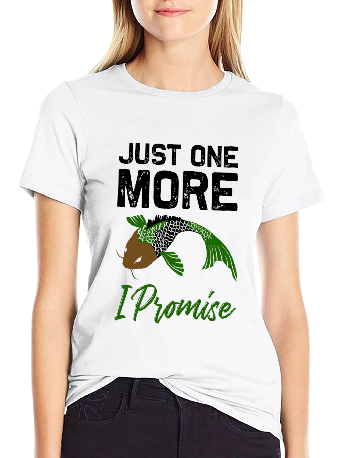 Just One More Koi Fish Black T-Shirt