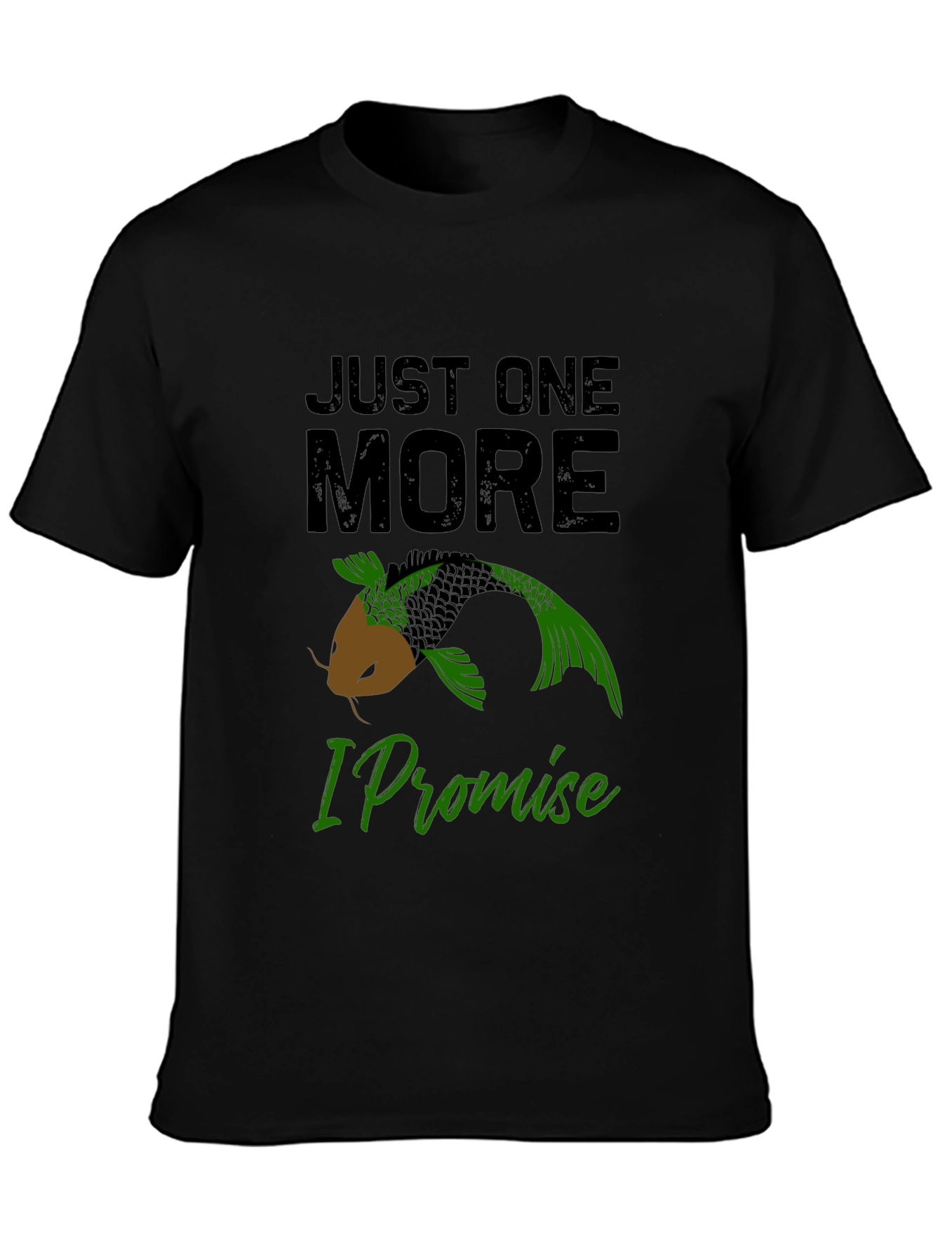 Just One More Koi Fish Black T-Shirt