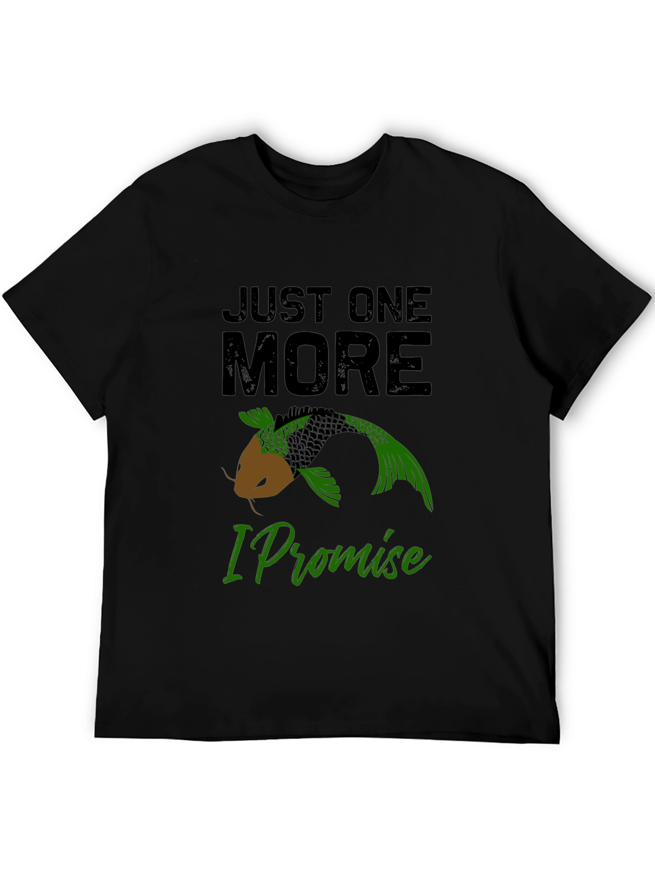 Just One More Koi Fish Black T-Shirt