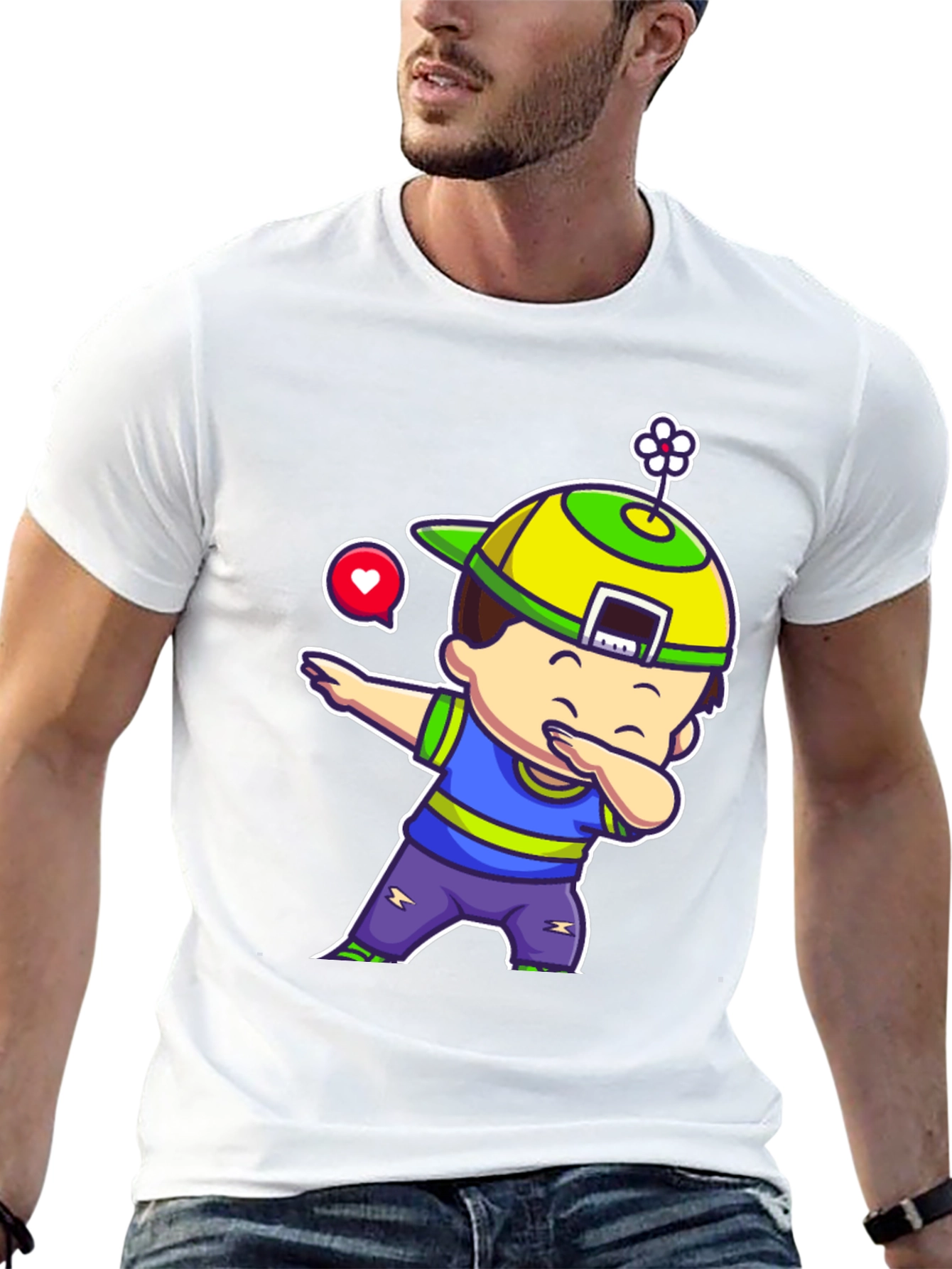 Dabbing Kid Cartoon Graphic T-Shirt