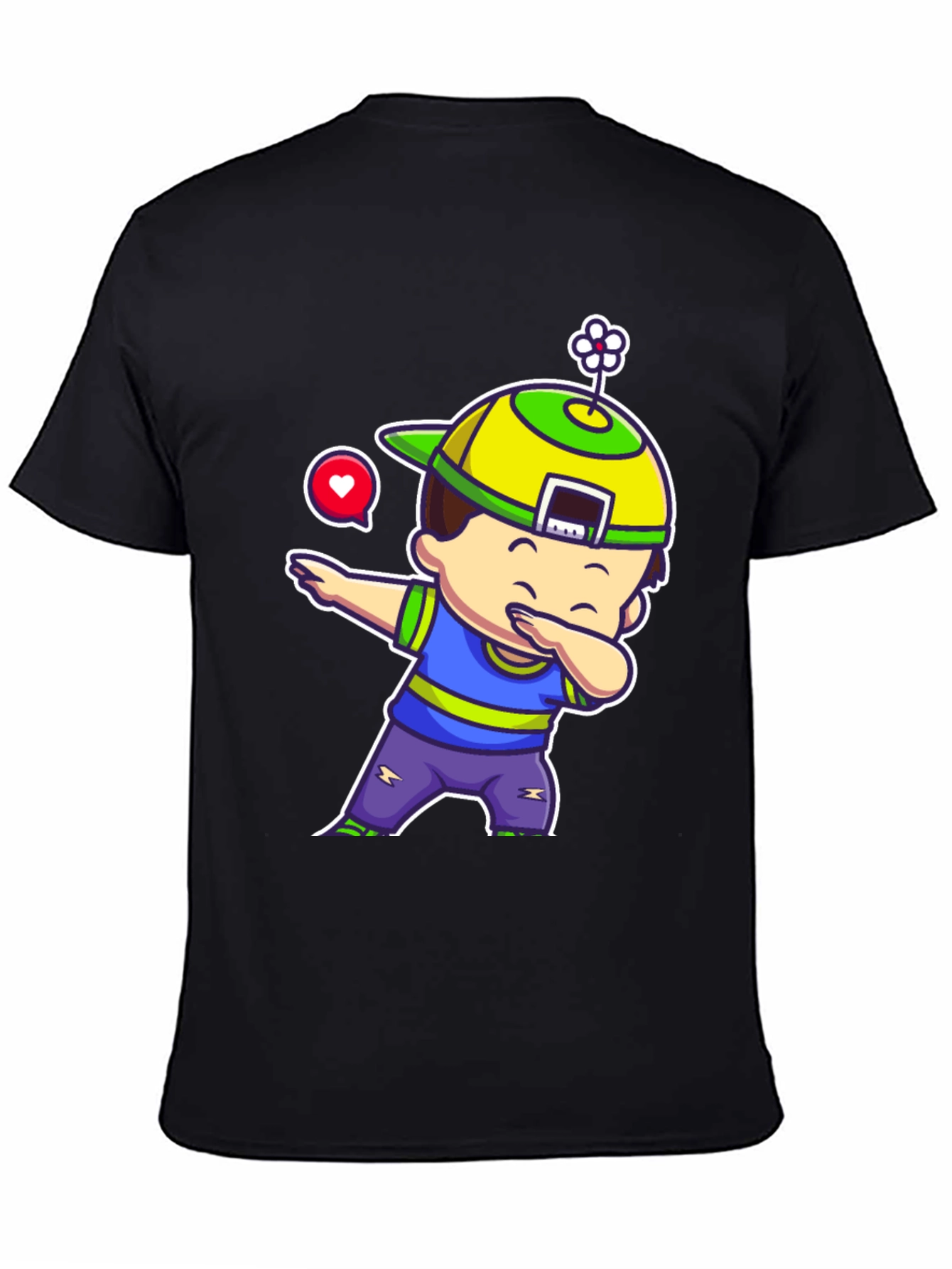 Dabbing Kid Cartoon Graphic T-Shirt