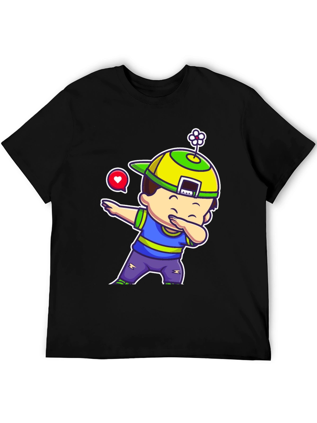 Dabbing Kid Cartoon Graphic T-Shirt