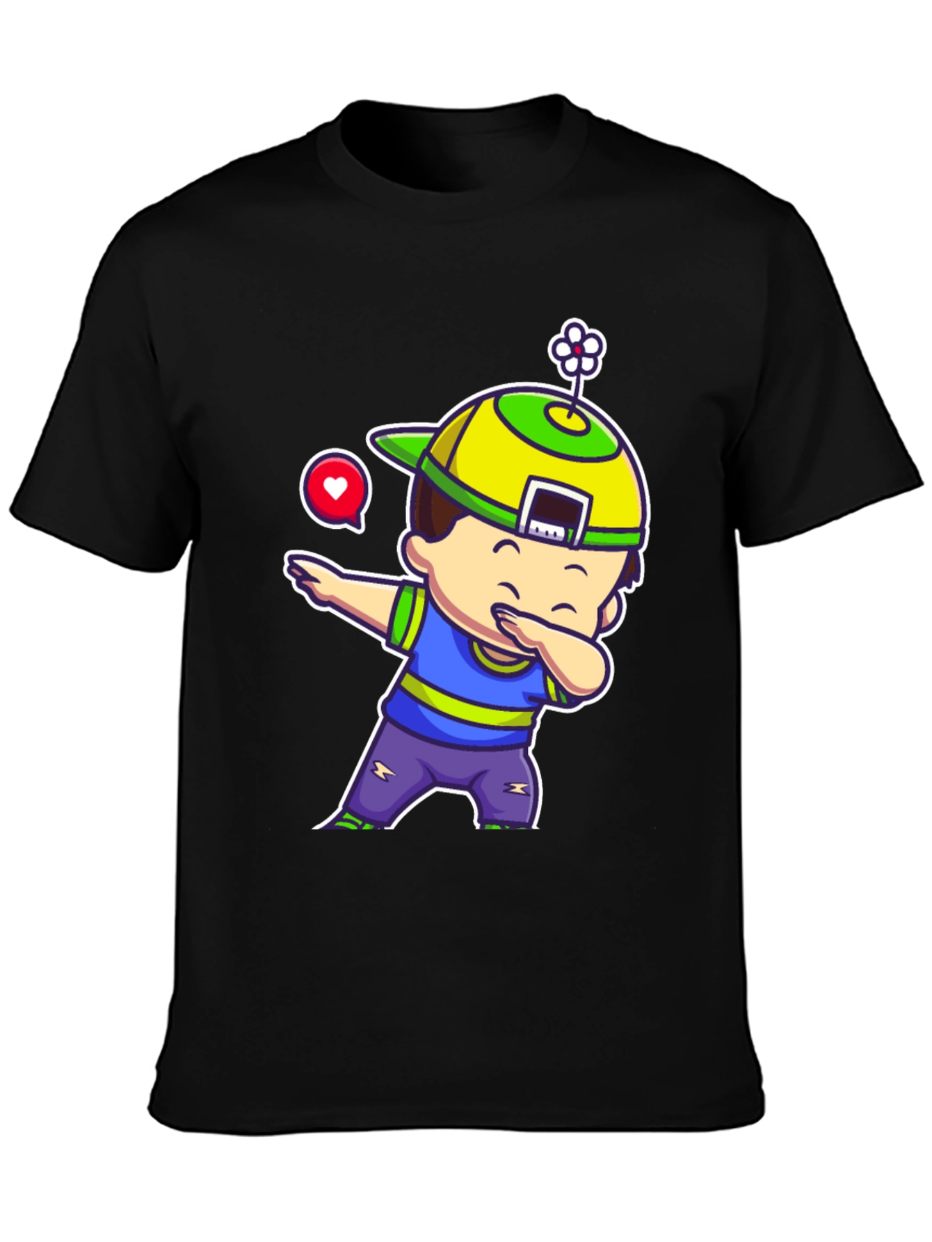 Dabbing Kid Cartoon Graphic T-Shirt