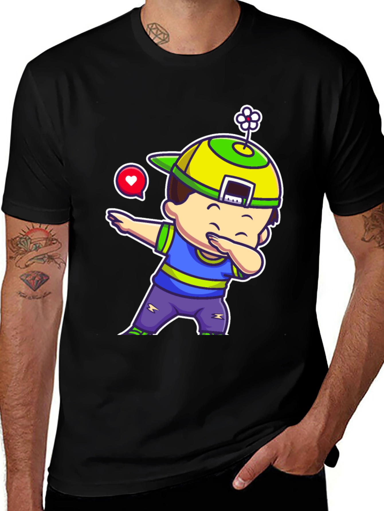 Dabbing Kid Cartoon Graphic T-Shirt