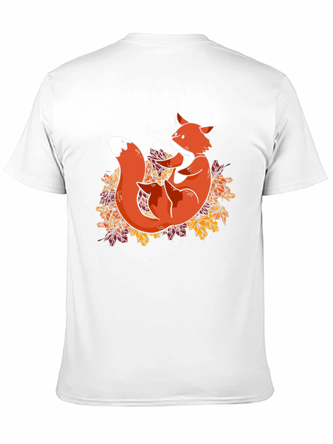 Fox in Leaves Graphic T-Shirt - Autumn Style