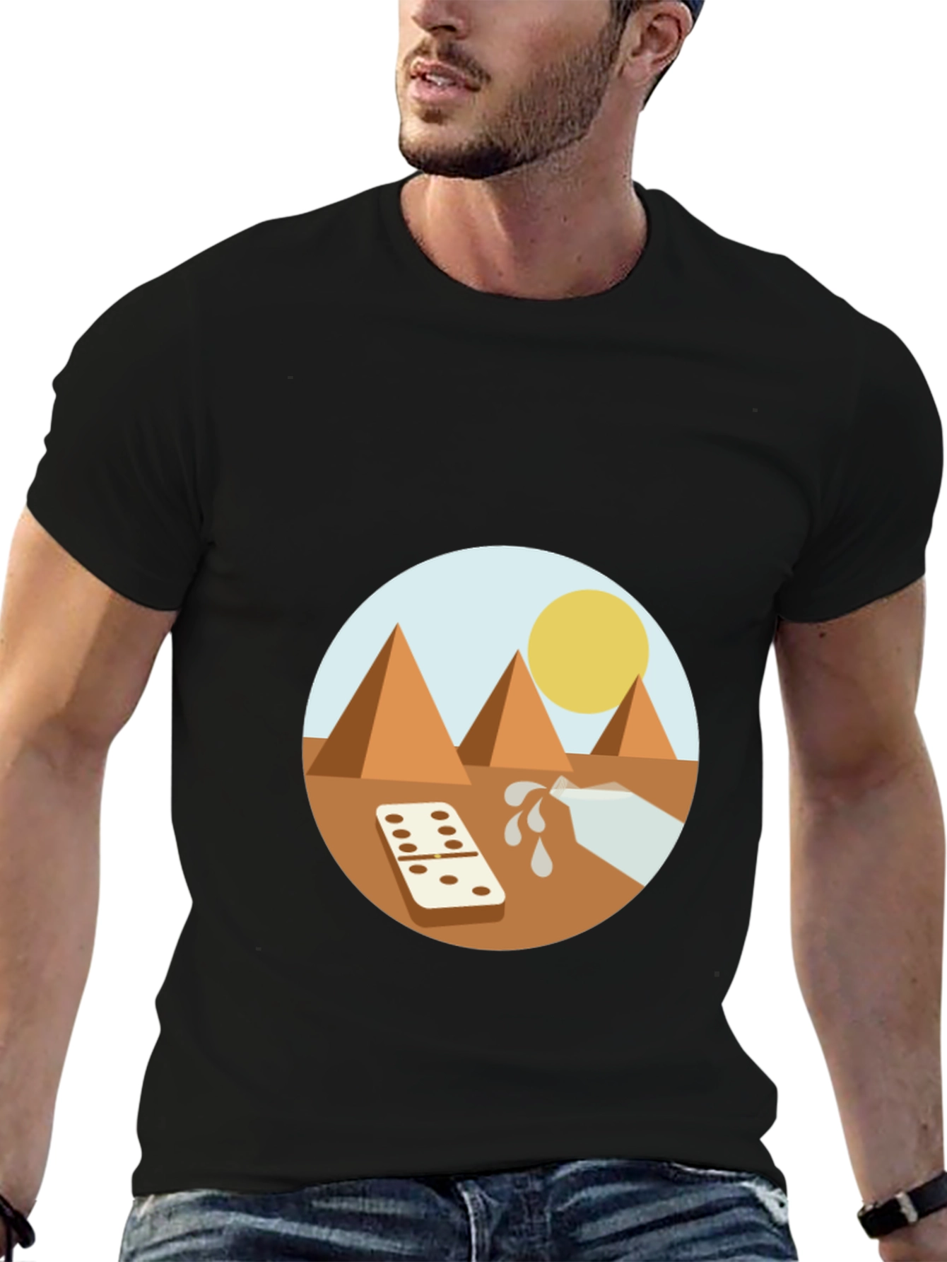 Egypt Graphic Tee - Pyramids Domino Milk